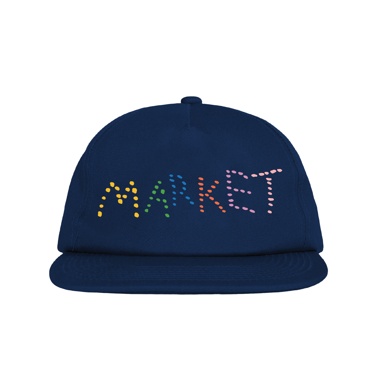 Market Soft Stitch 5 Panel Cap Navy