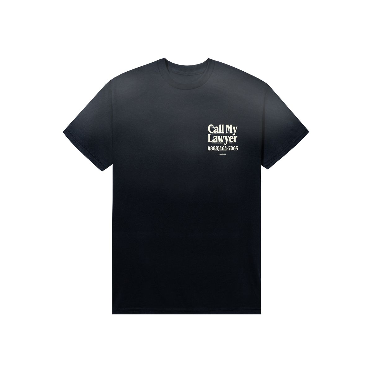 Market Call My Lawyer 3D T-Shirt Washed Black