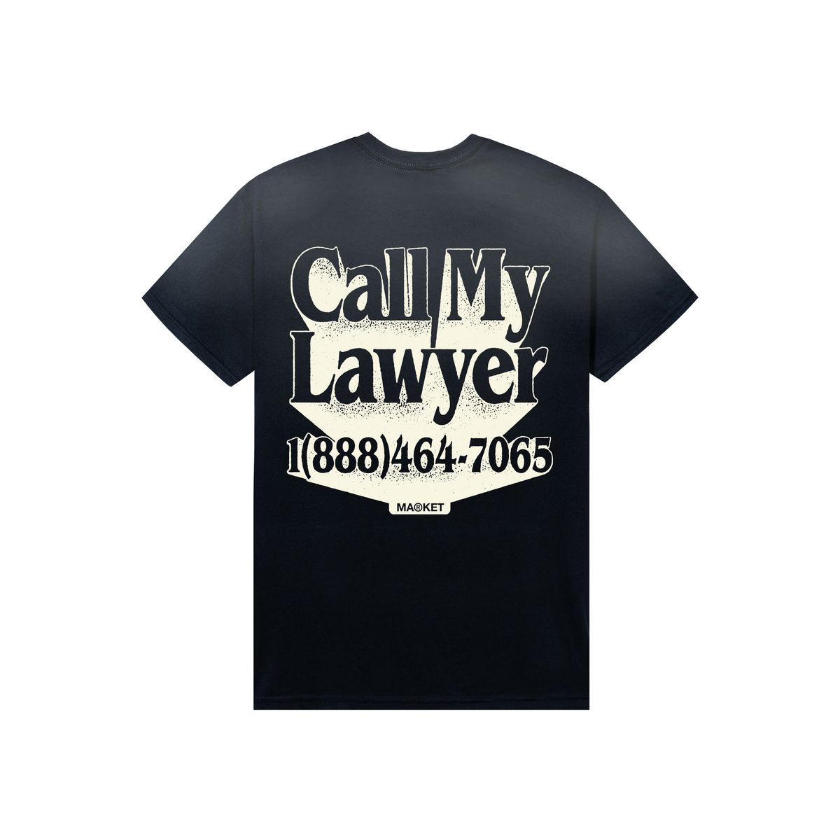 Market Call My Lawyer 3D T-Shirt Washed Black