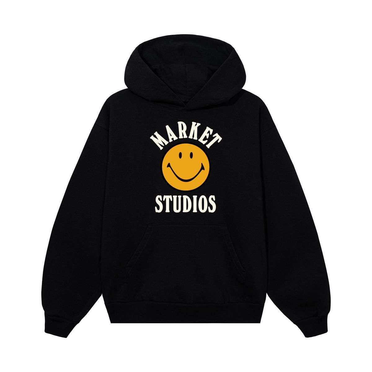 Market Smiley Lockup Hoodie Black
