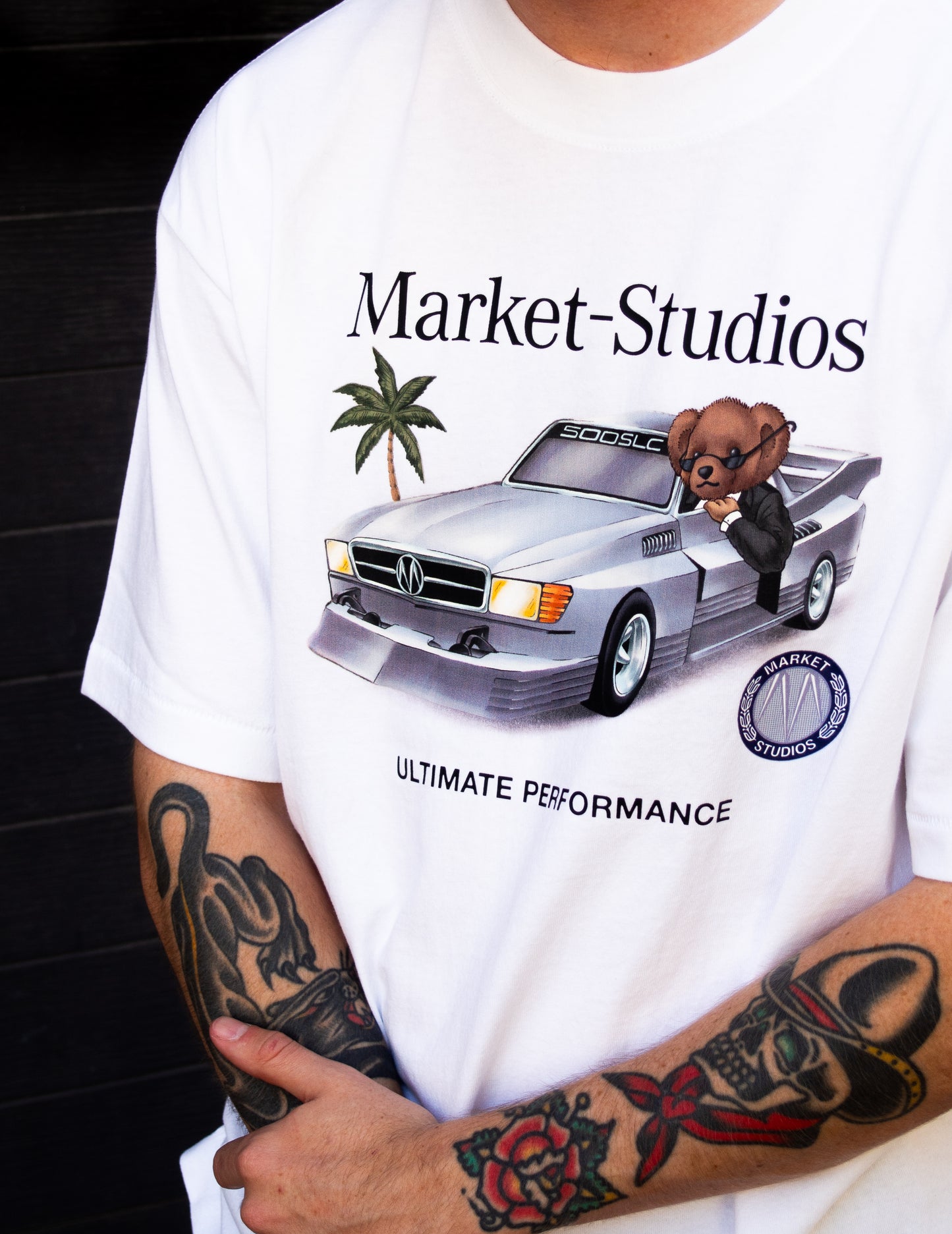 Market Des Bear T-Shirt White