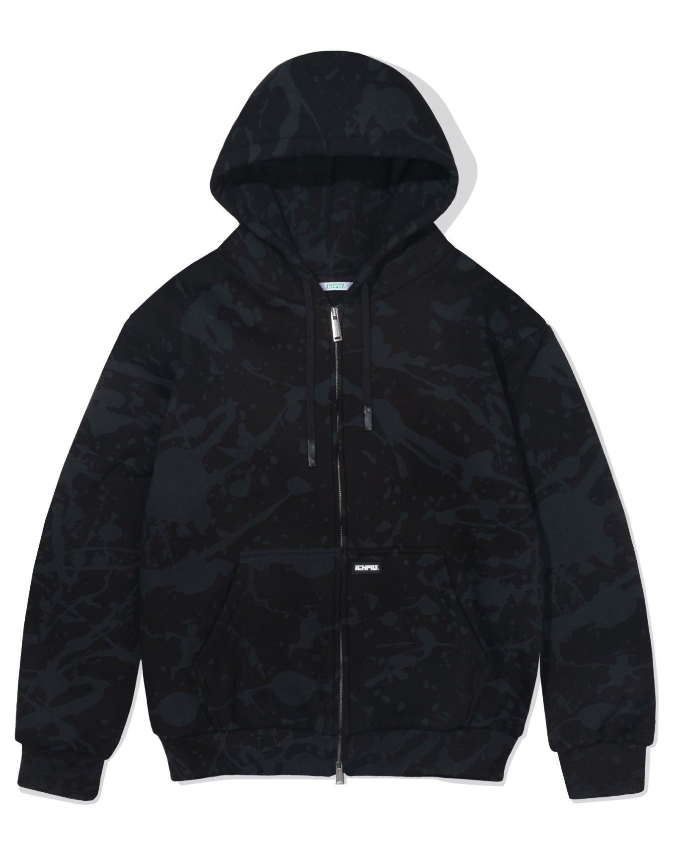 Ichpig Splatter Zip Up Black