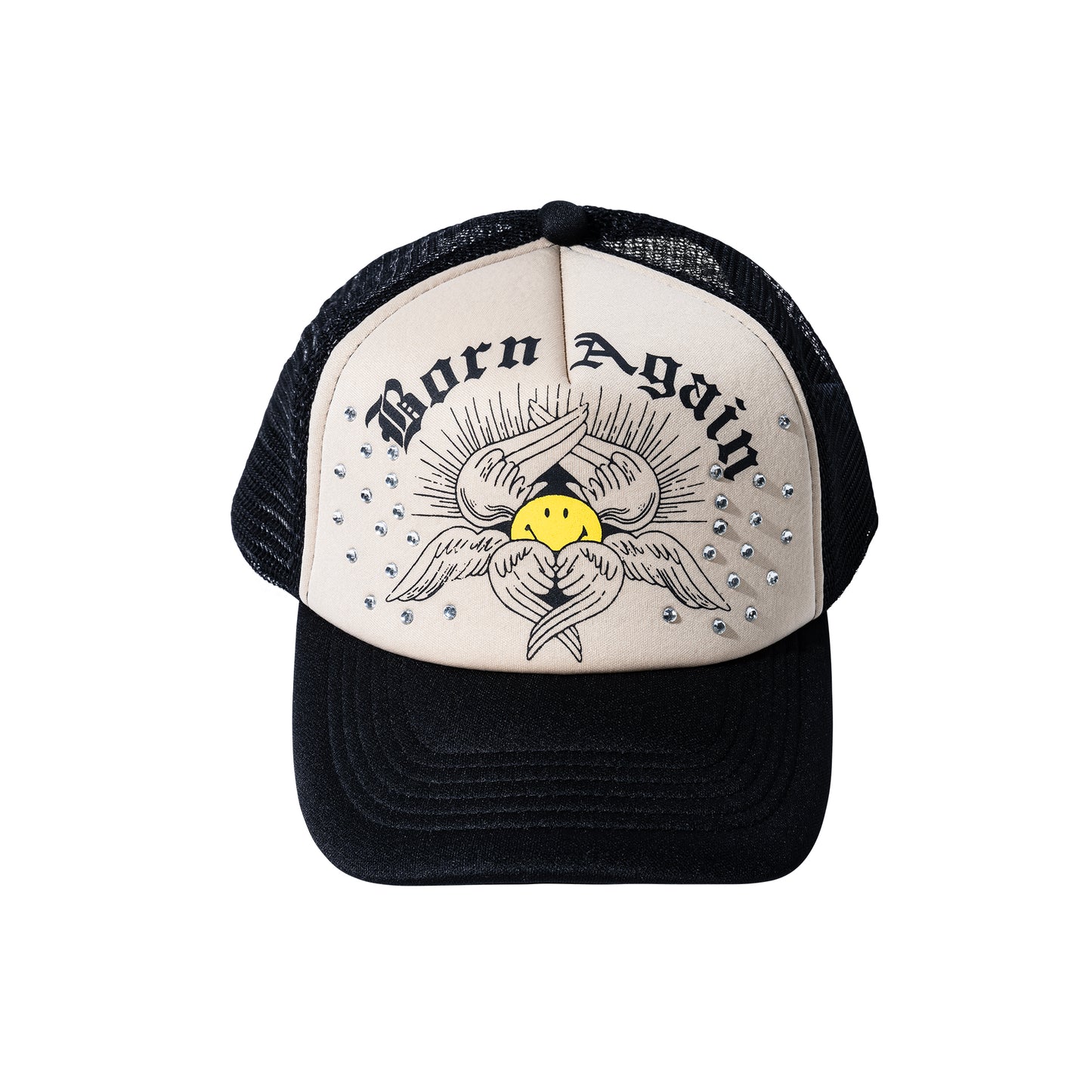 Market Smiley Born Again Trucker Hat