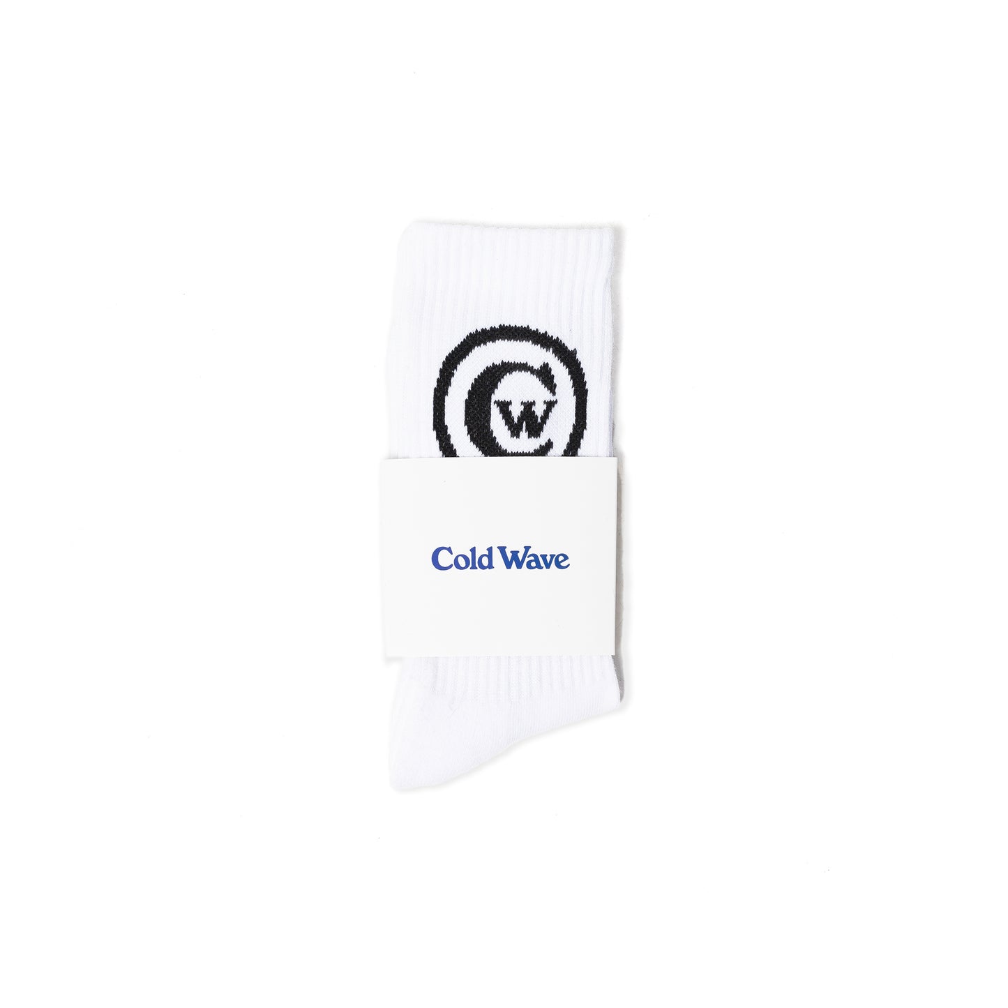 Cold Wave Logo Sock White