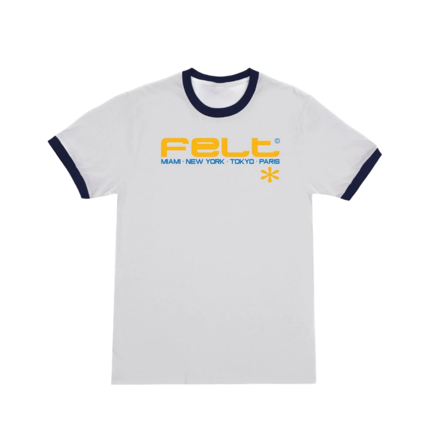 Felt Citywide Ringer Tee White / Blue