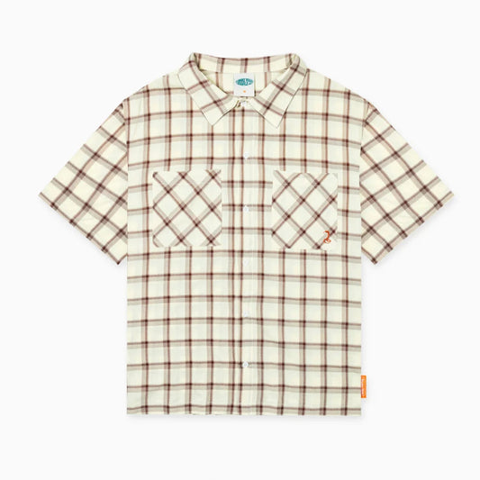 The Snake Hole Big Cheque Button Up Shirt Brown