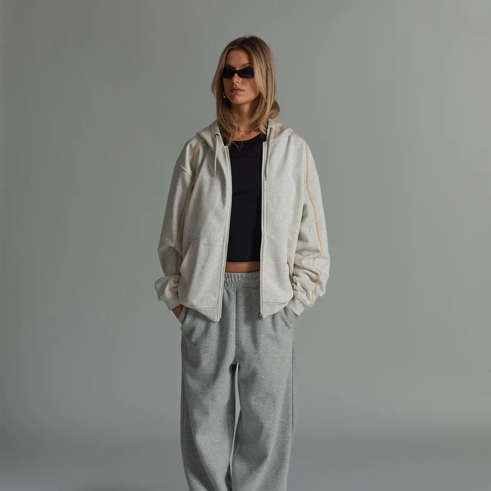 Listen Daylight Zip Up Hood Grey