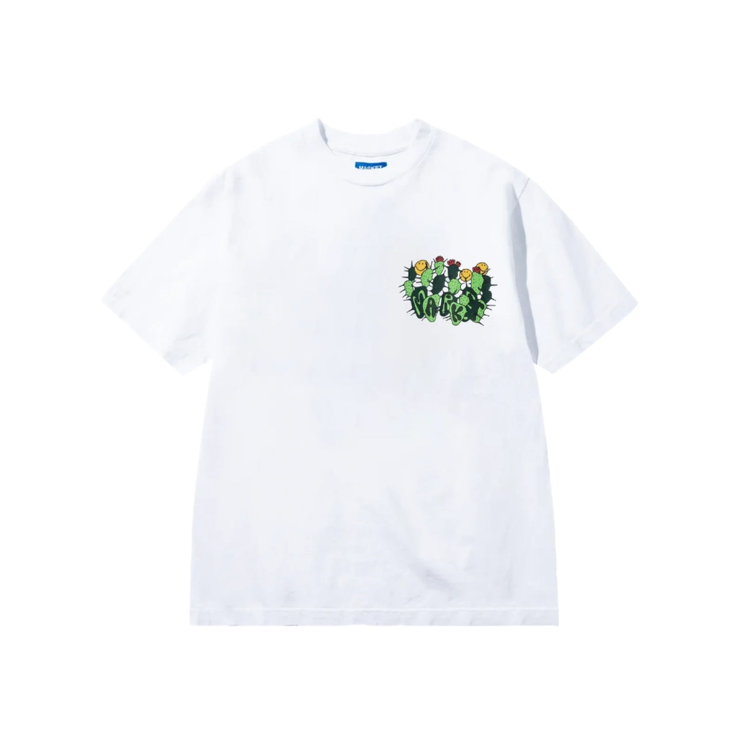 Market Smiley Cactus T-Shirt White