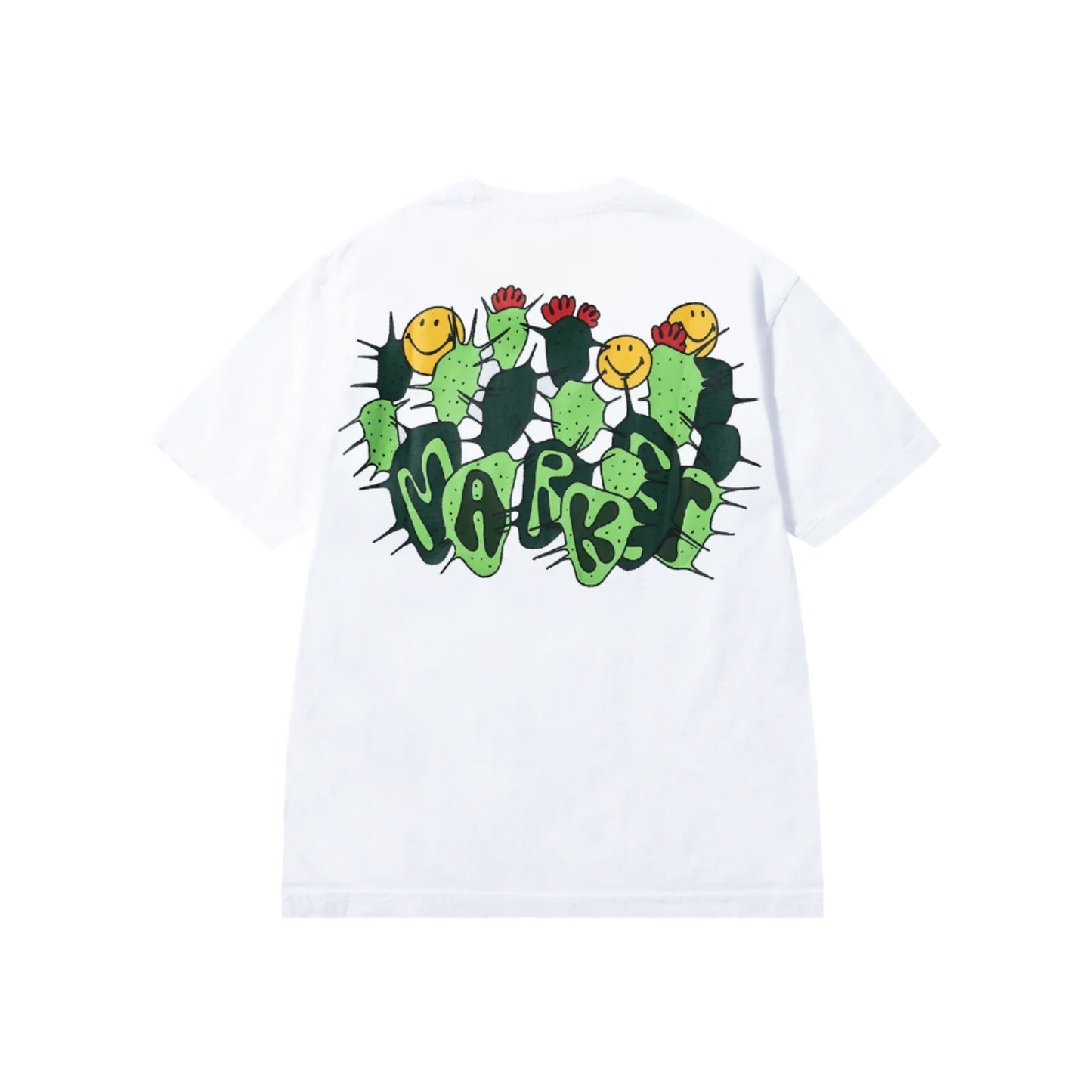 Market Smiley Cactus T-Shirt White