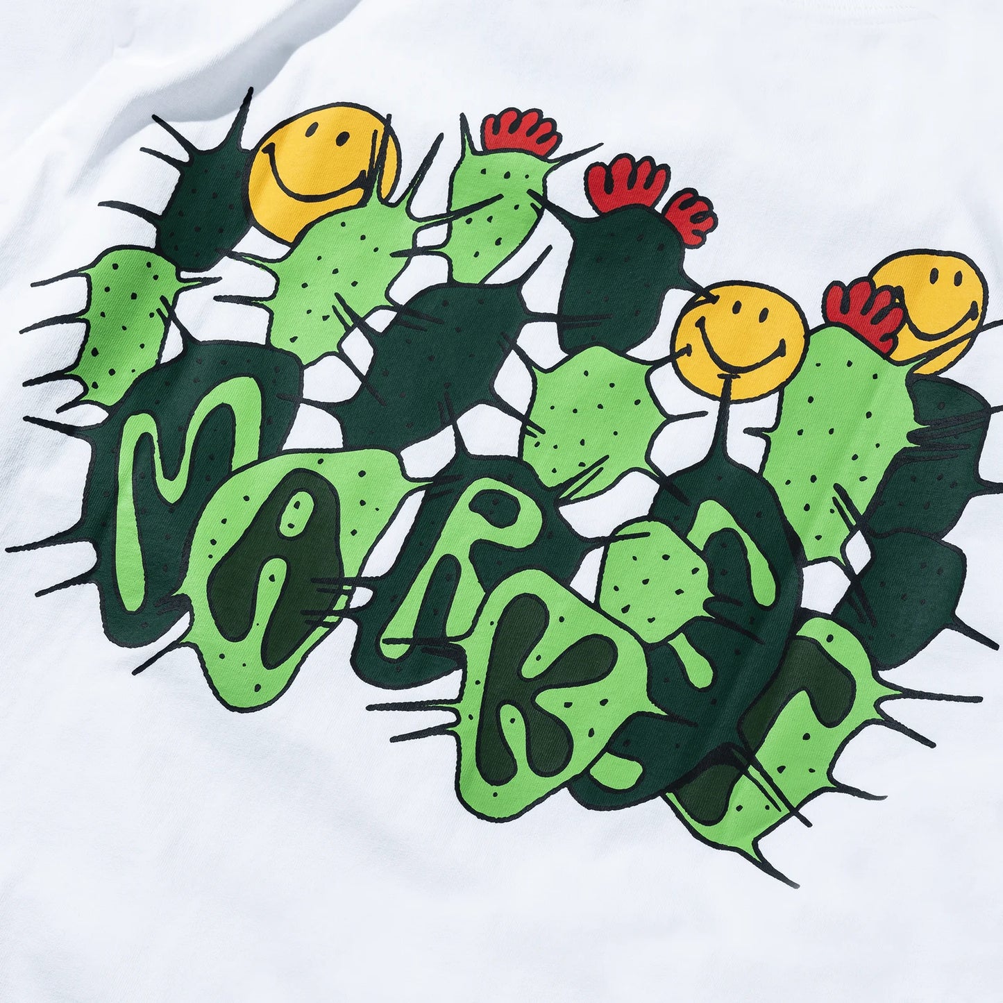 Market Smiley Cactus T-Shirt White