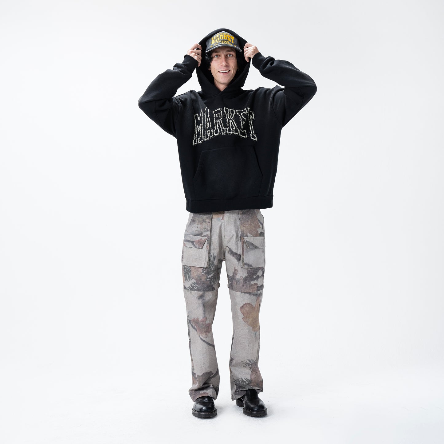Market Static Arc Hoodie Faded Black