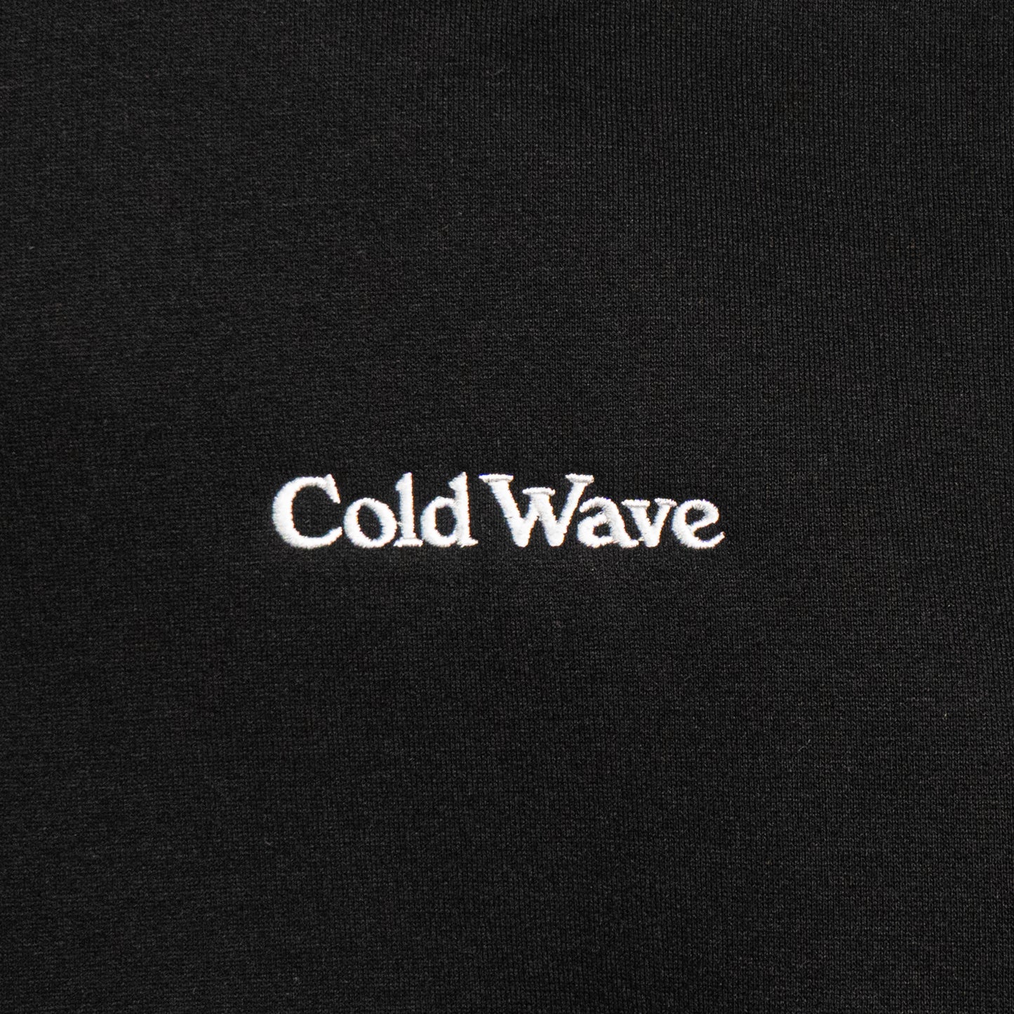 Cold Wave Embroidered Logo Hoodie Black