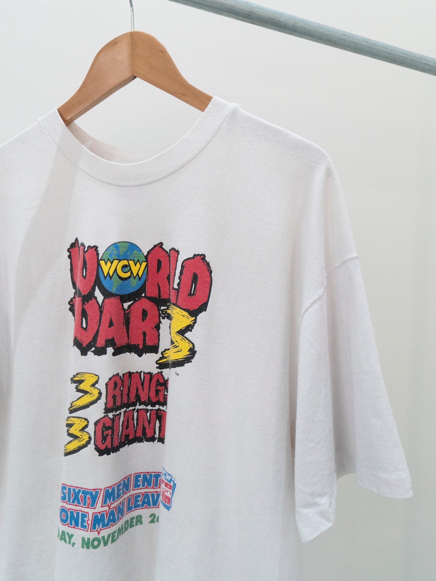 1995 WCW WW3 '3 Rings 3 Giants' T-Shirt XL