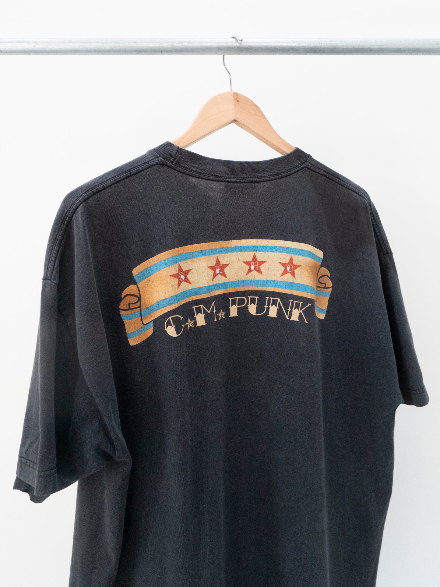 2007 CM Punk 'Straight Edge Hardcore' T-Shirt XL