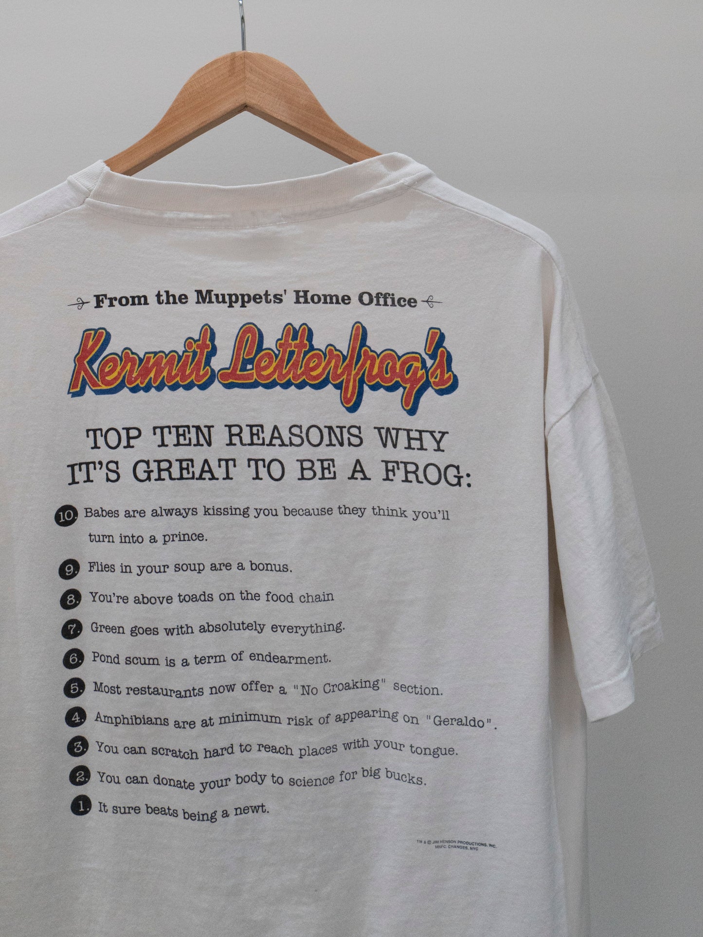 90's Muppets 'Too Late w/ Kermit Letterfrog' T-Shirt XL