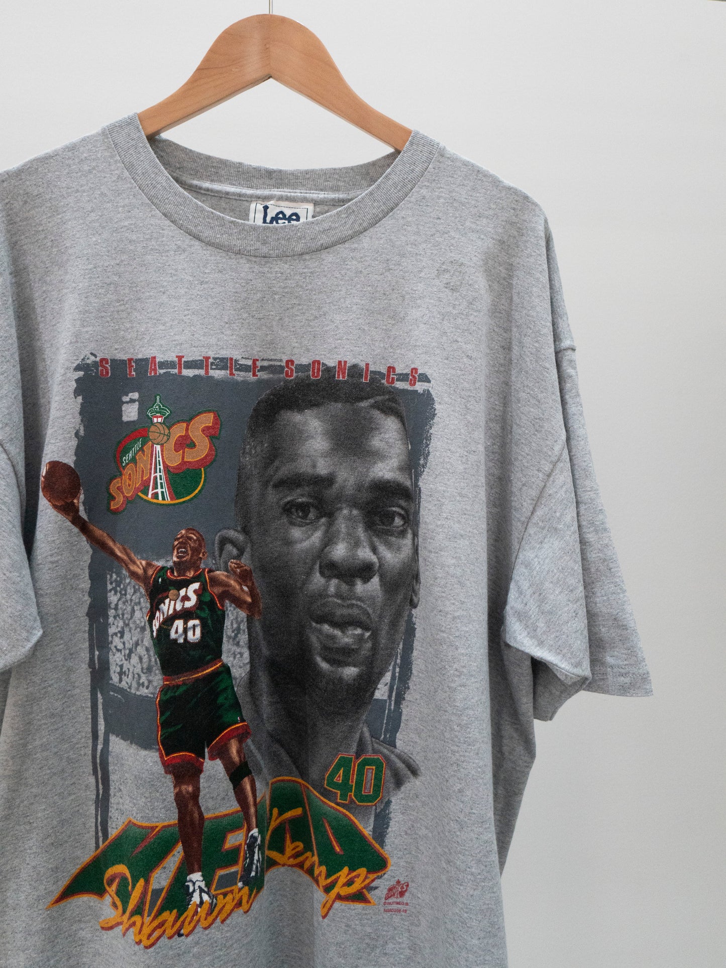 90's Shawn Kemp Seattle Super Sonics T-Shirt 2XL