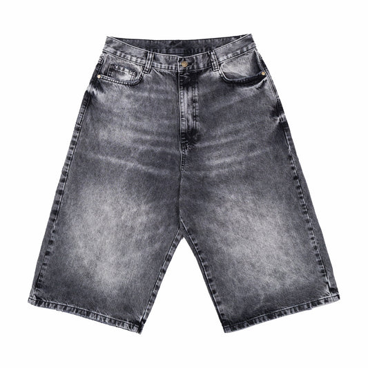 Boiler Room Cut Off Denim Short Washed Black