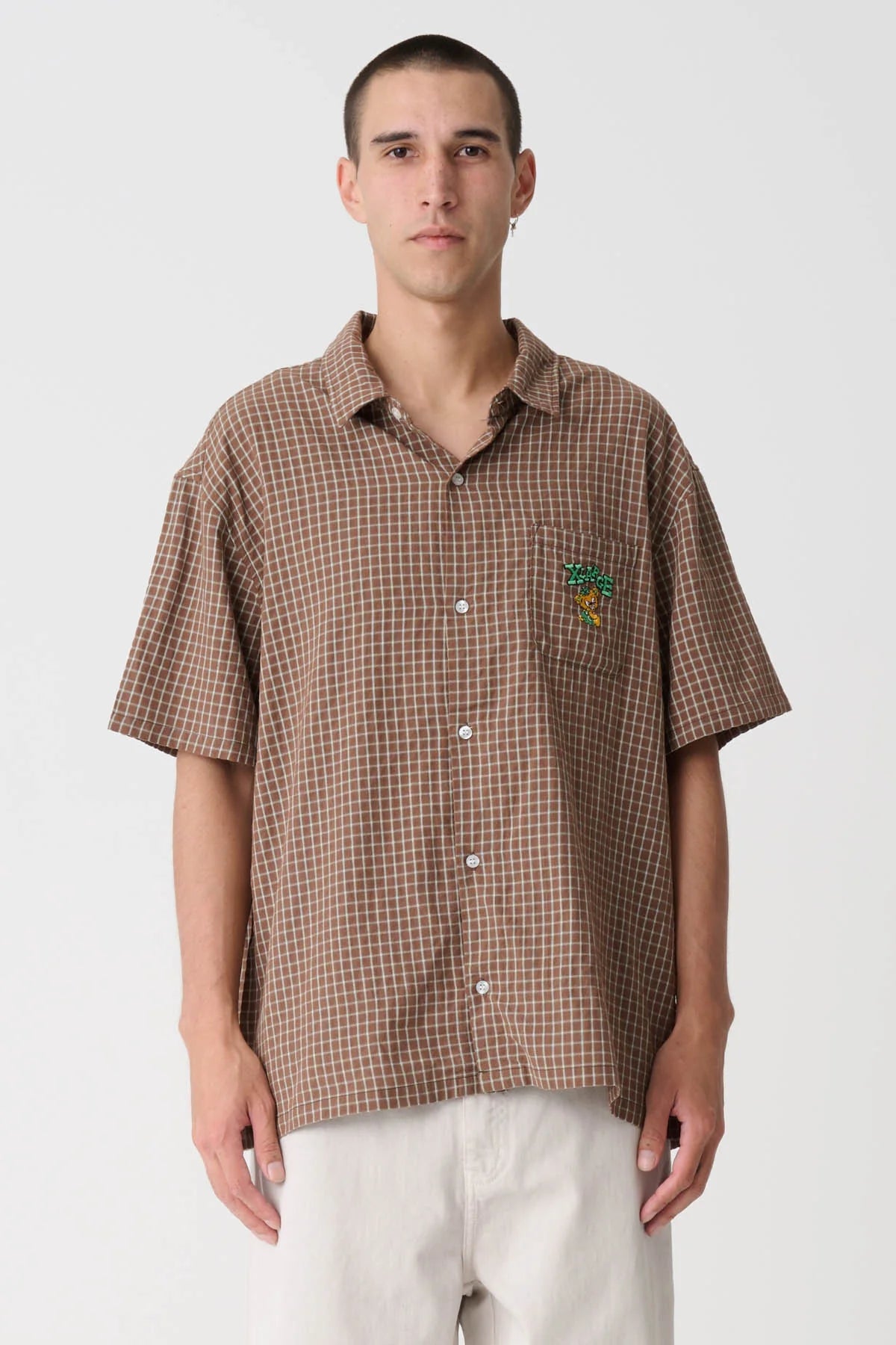 X-Large Mad Bear S/S Shirt Chocolate