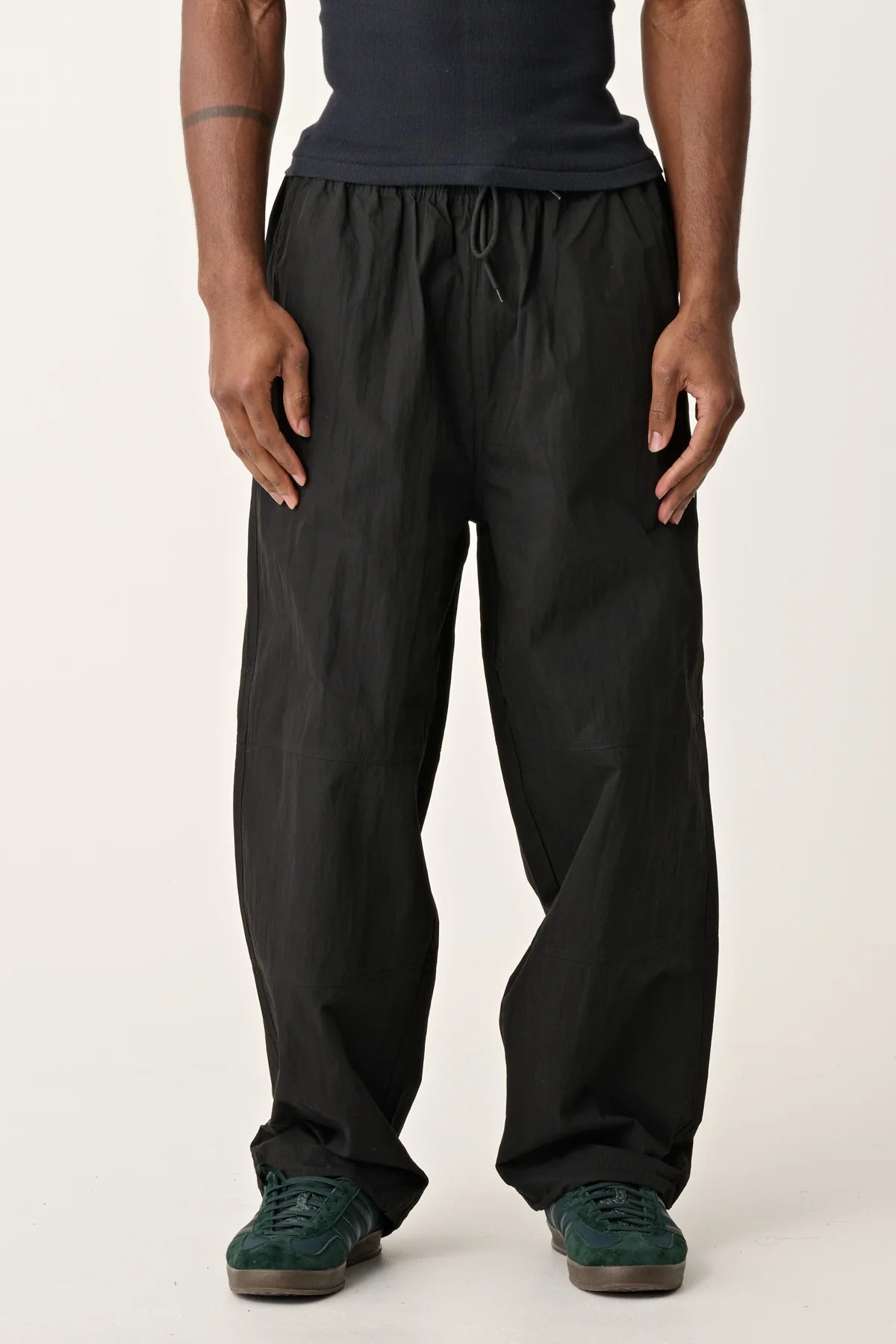 X-Large Nylon Parachute Over Pant Black