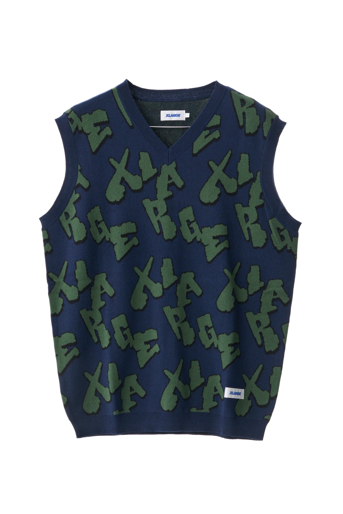 X-Large Drop Knit Vest Navy