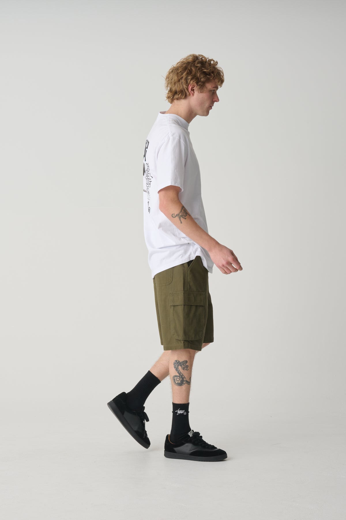 S-Double Cargo Work Short Army