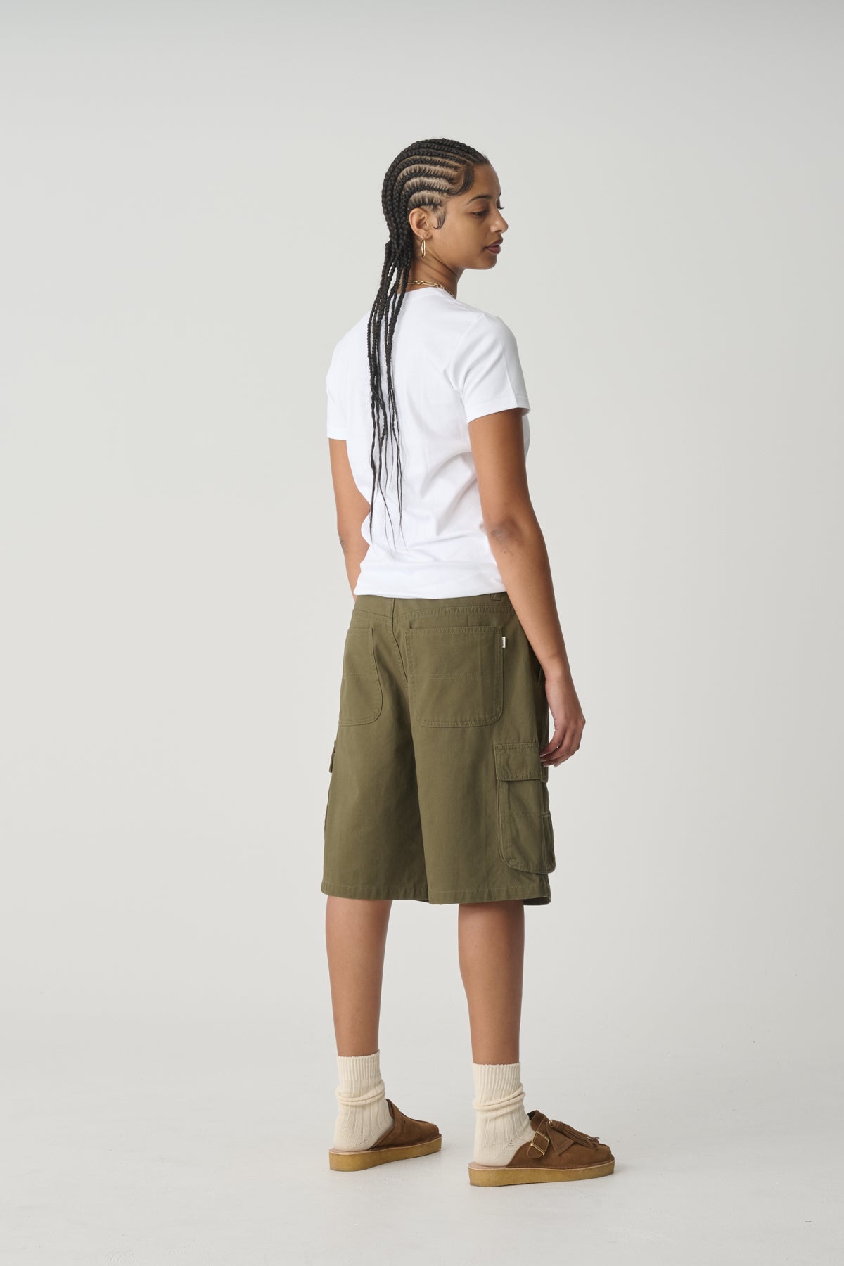 S-Double Cargo Work Short Army