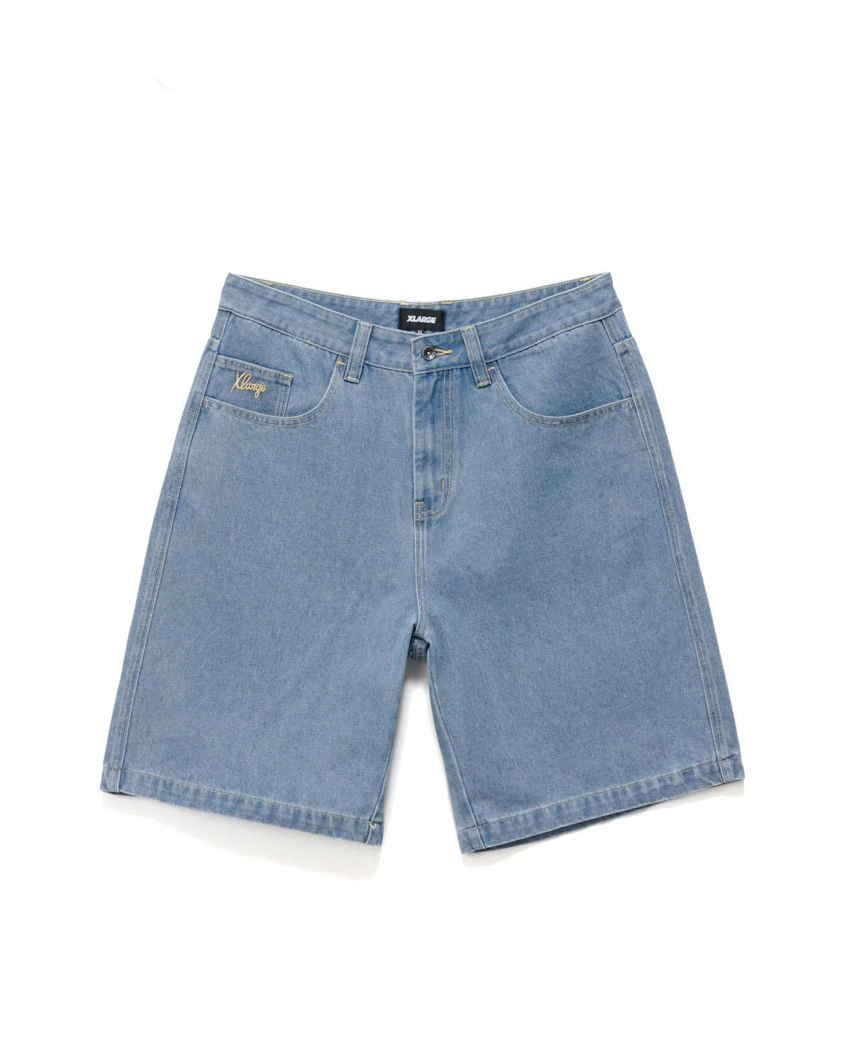 X-Large Folded Crown Bull Denim Short Mid Blue