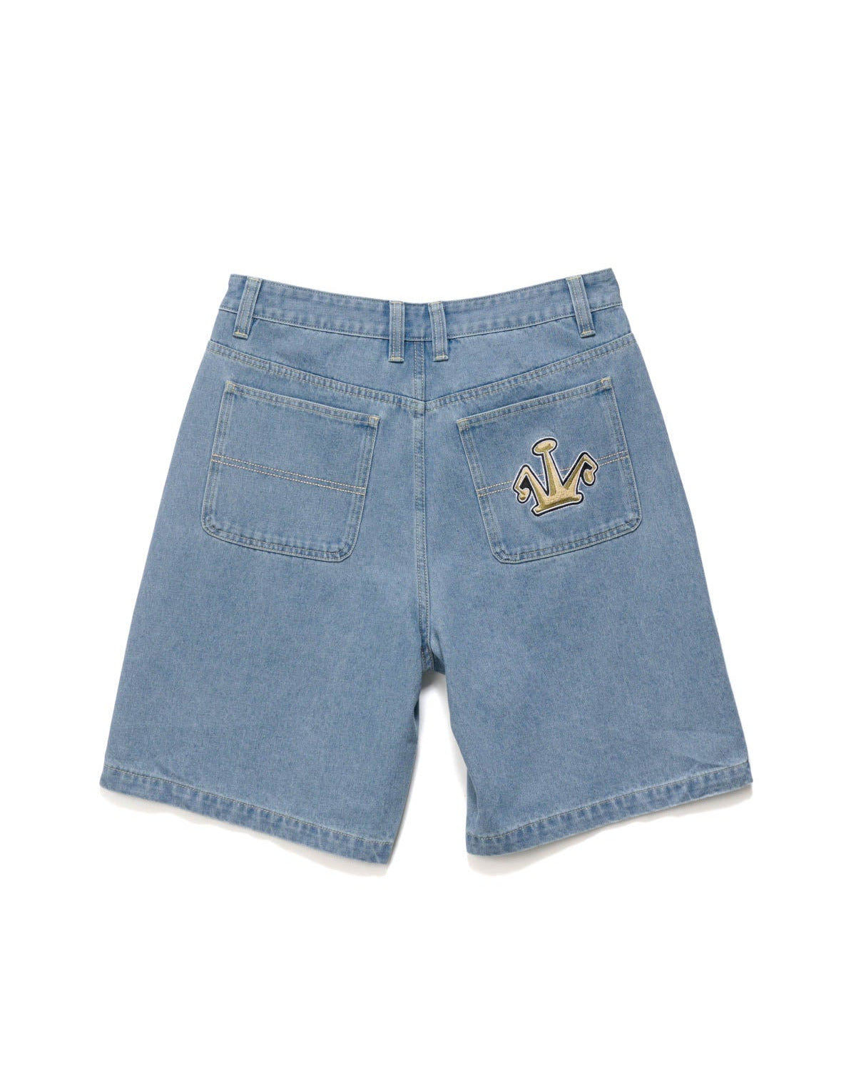 X-Large Folded Crown Bull Denim Short Mid Blue