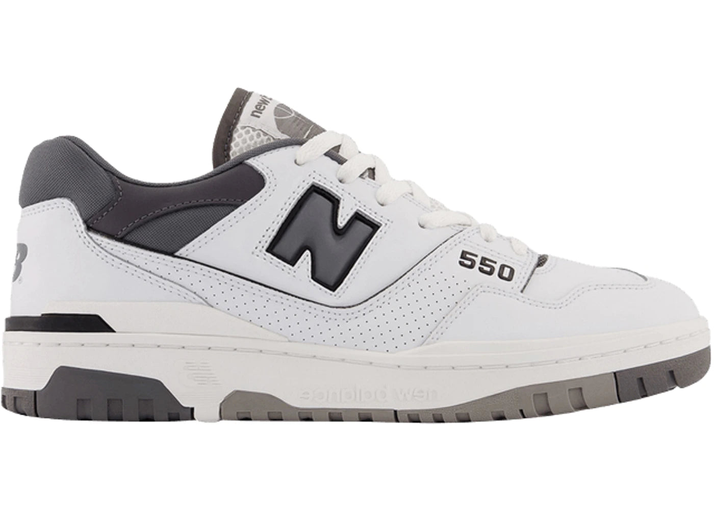 New Balance 550 White Grey Dark Grey