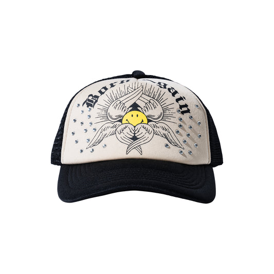 Market Smiley Born Again Trucker Hat