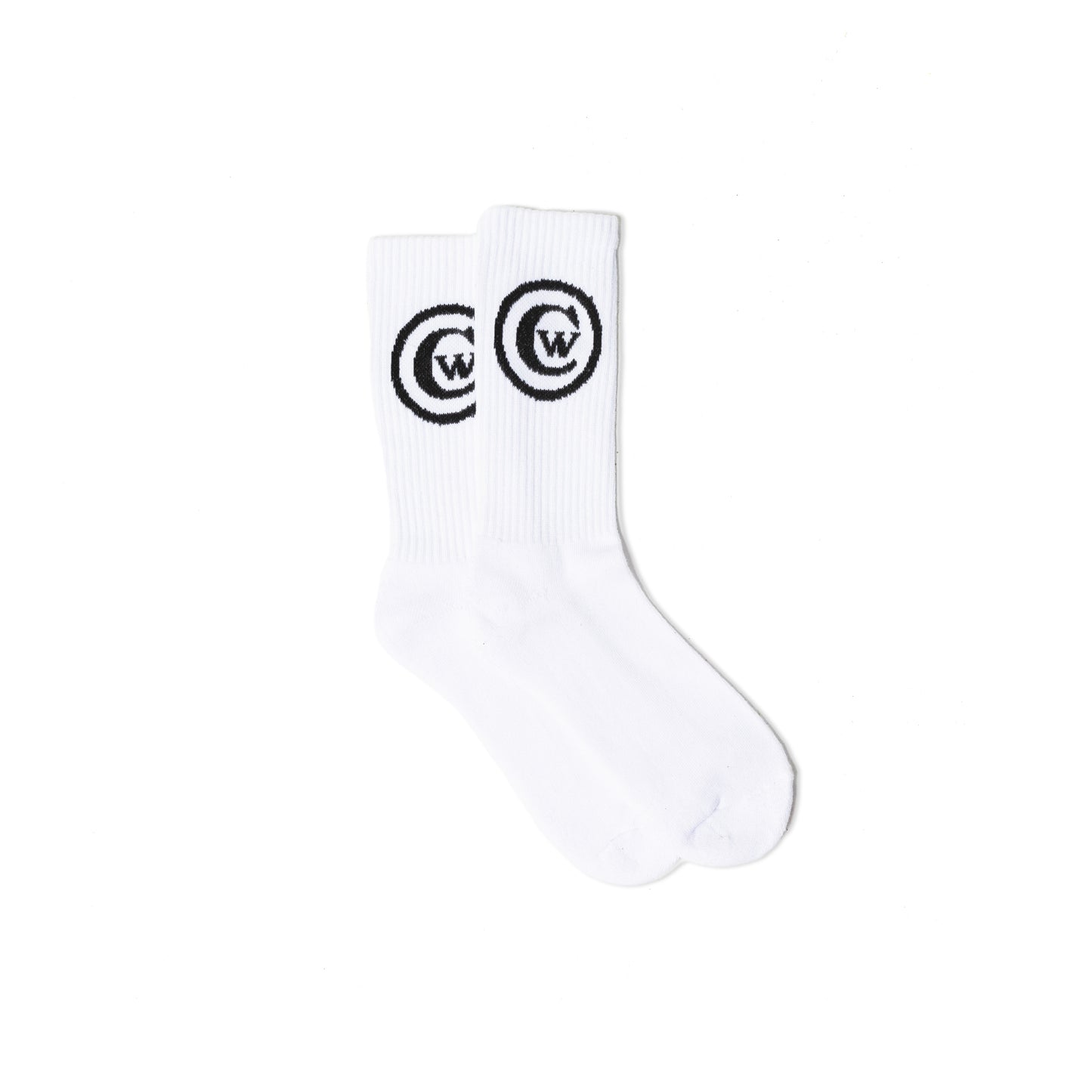 Cold Wave Logo Sock White