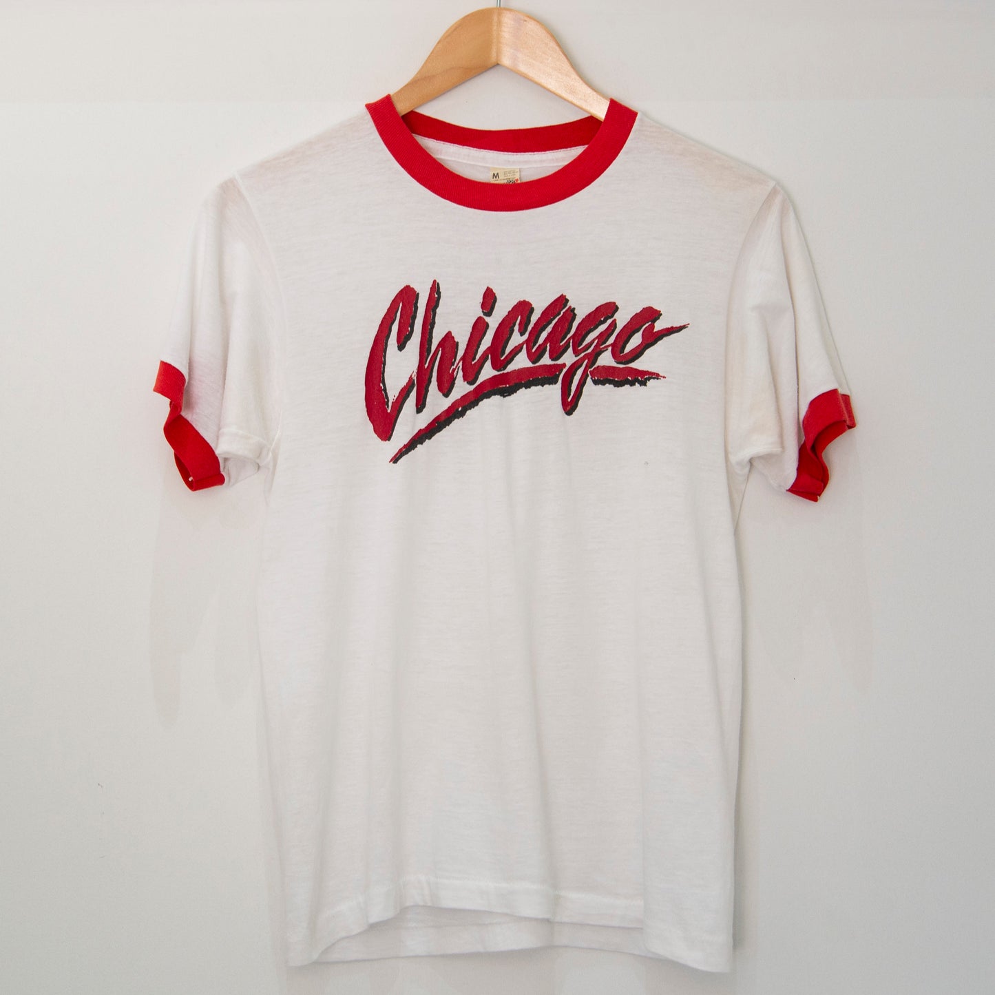 80's Chicago Ringer T-Shirt Small