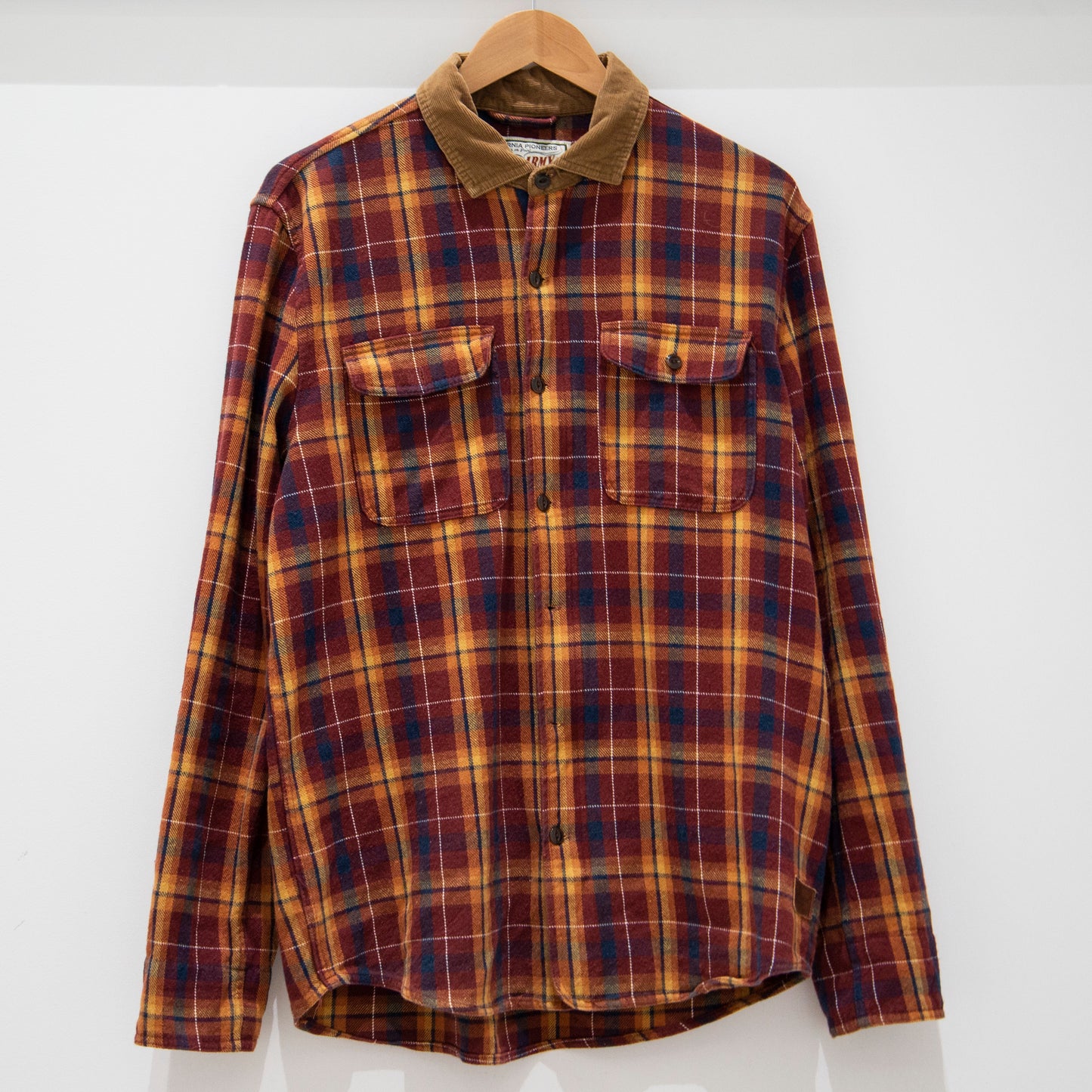 Vintage Zip Up Flannel Shirt Large