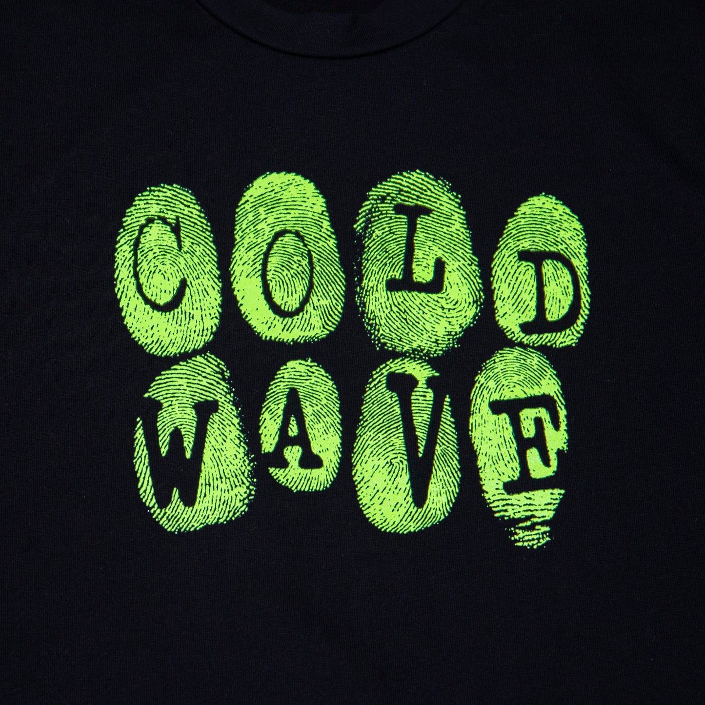 Cold Wave Fingerprint T-Shirt Black