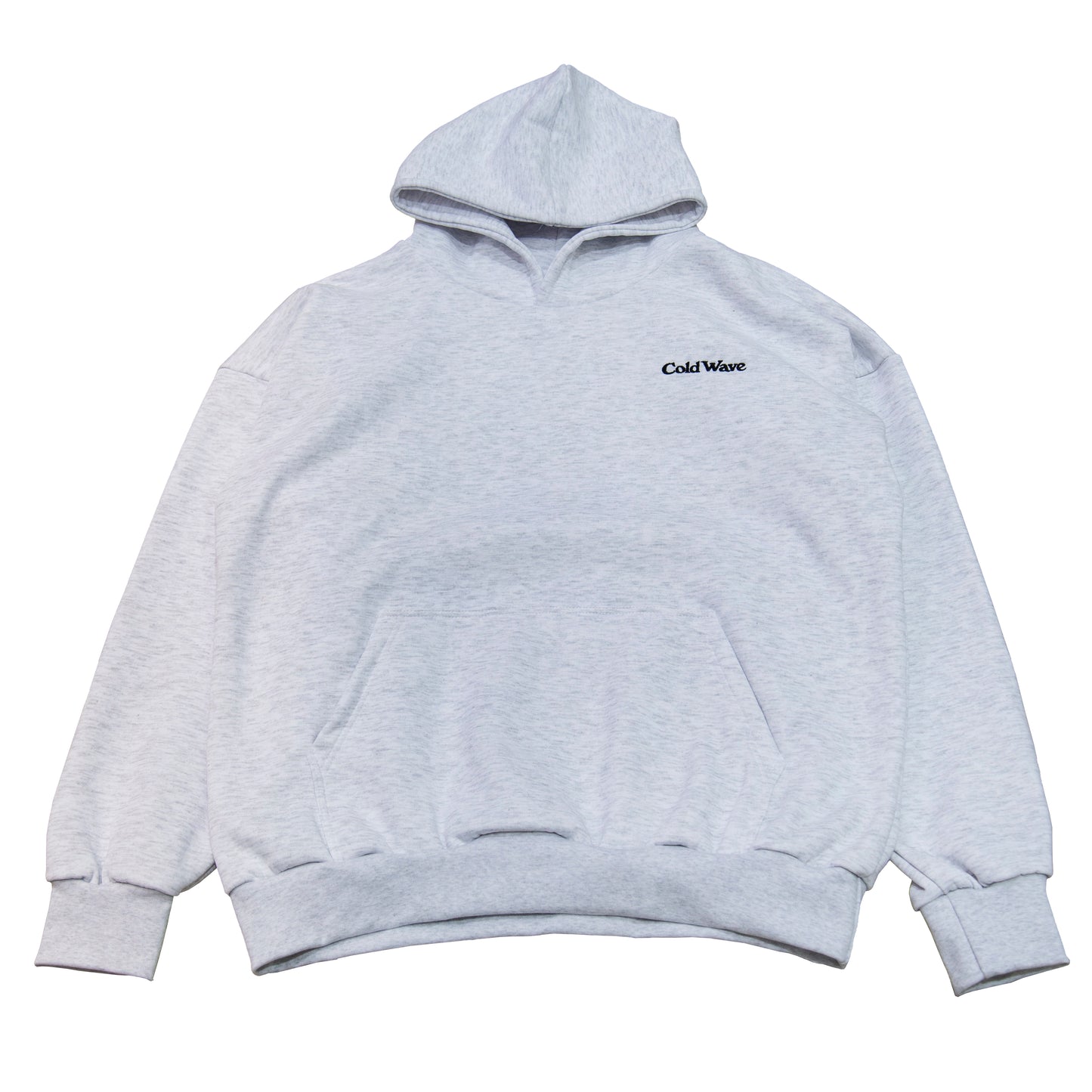 Cold Wave Embroidered Logo Hoodie Ash Grey