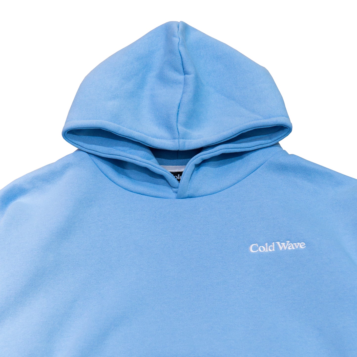 Cold Wave Embroidered Logo Hoodie Sky Blue