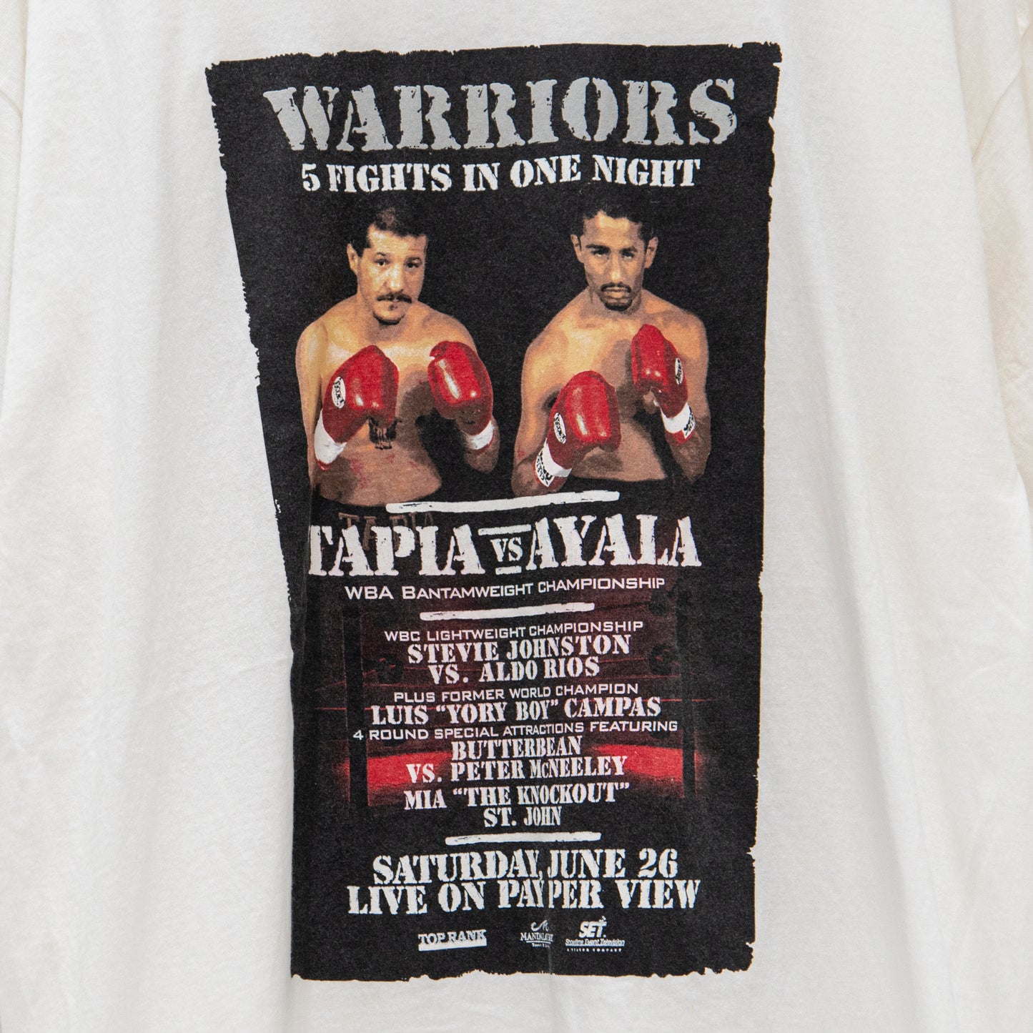 Paulie Ayala vs Johnny Tapia T-Shirt XL