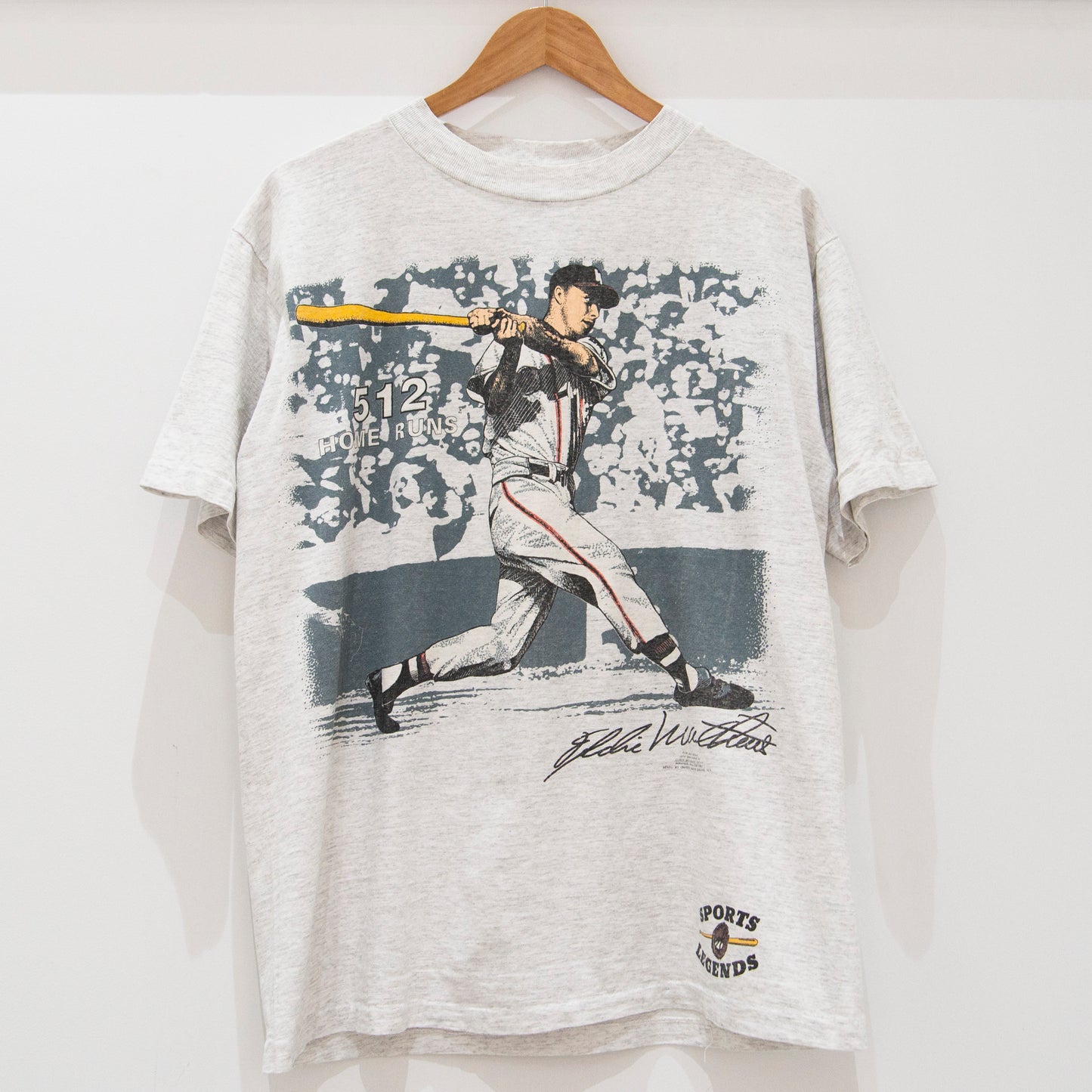 1991 Eddie Mathews '512 Home Runs' T-Shirt Large