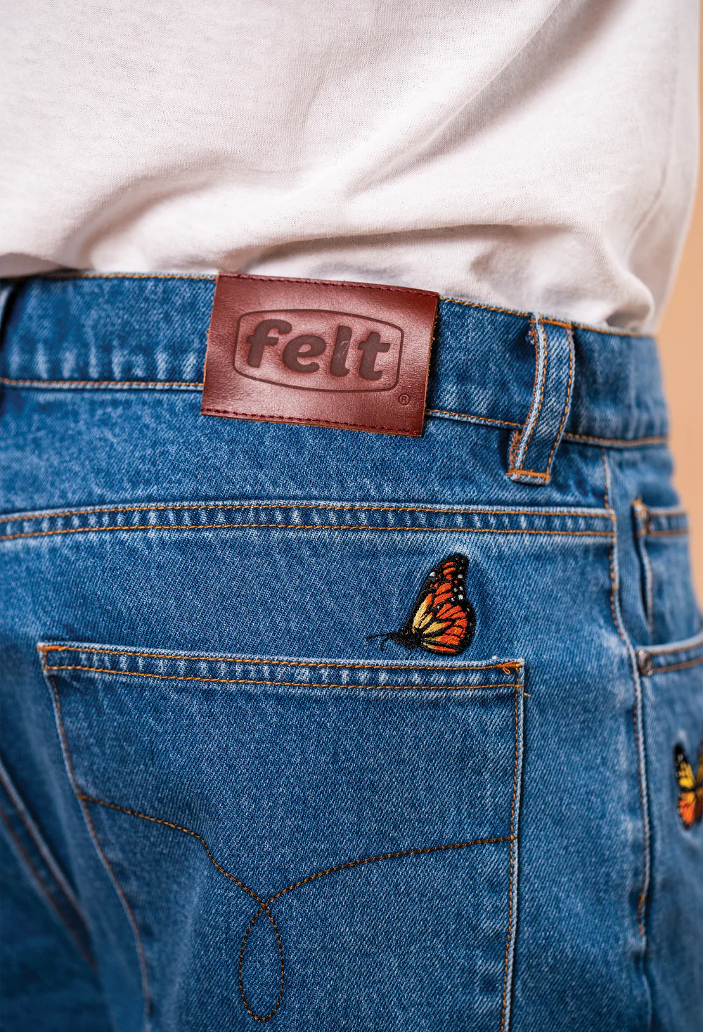 Felt Butterfly Garden Jeans