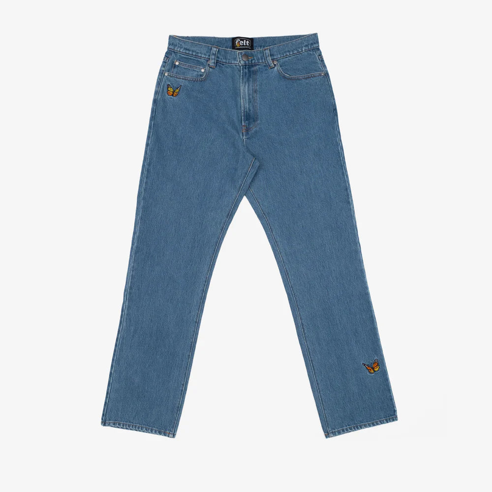 Felt Butterfly Garden Jeans