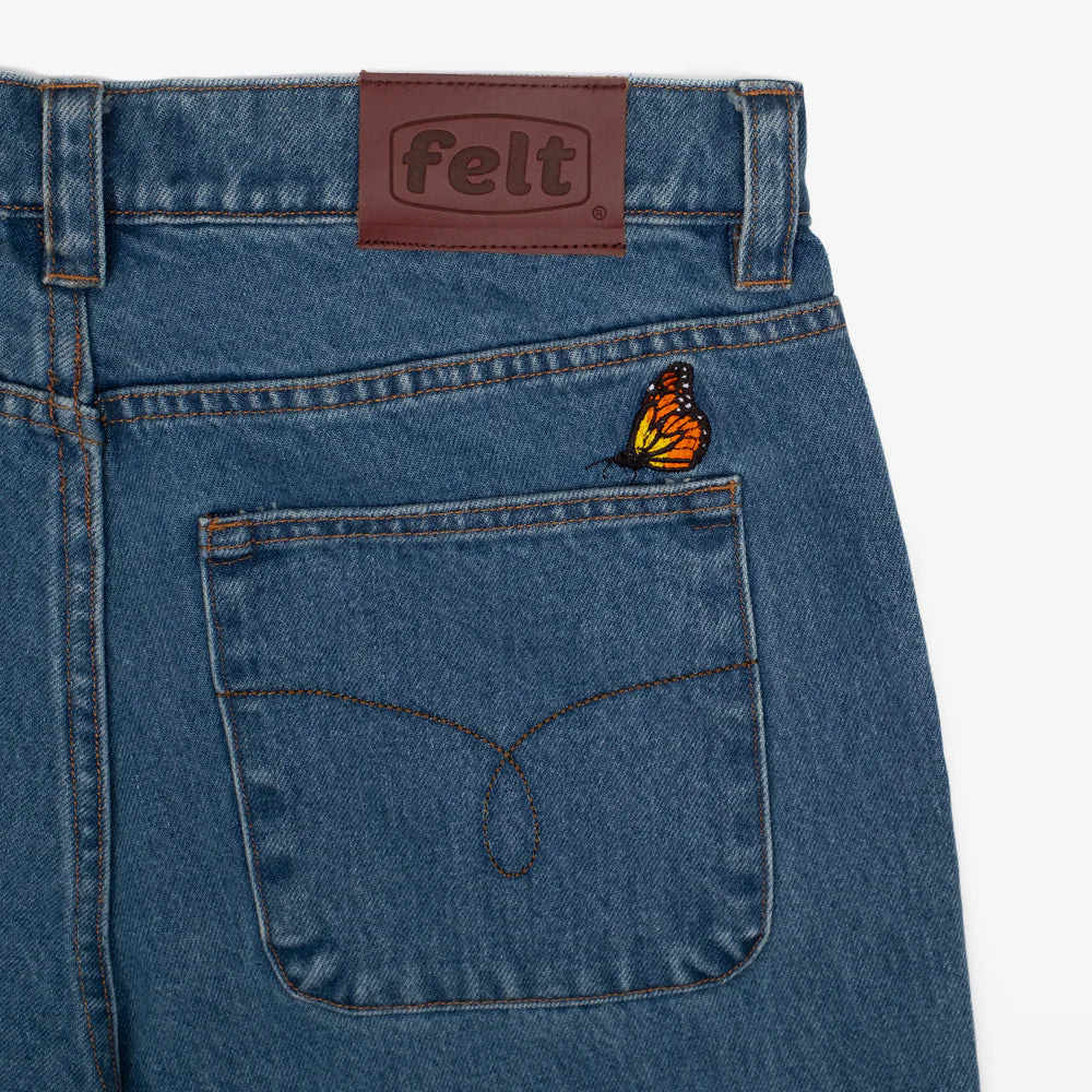 Felt Butterfly Garden Jeans