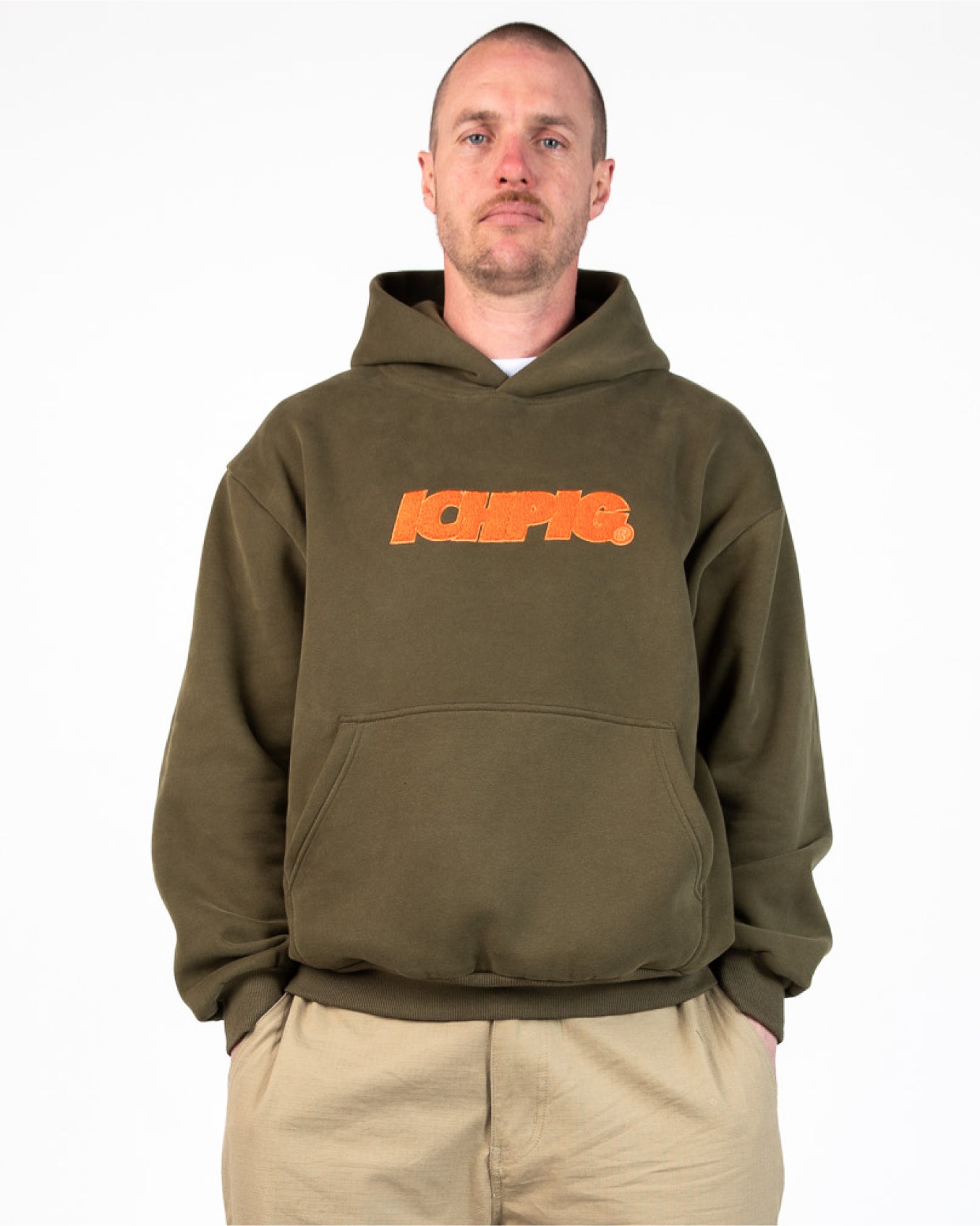 Ichpig Sprinters Chenille Hoodie Olive