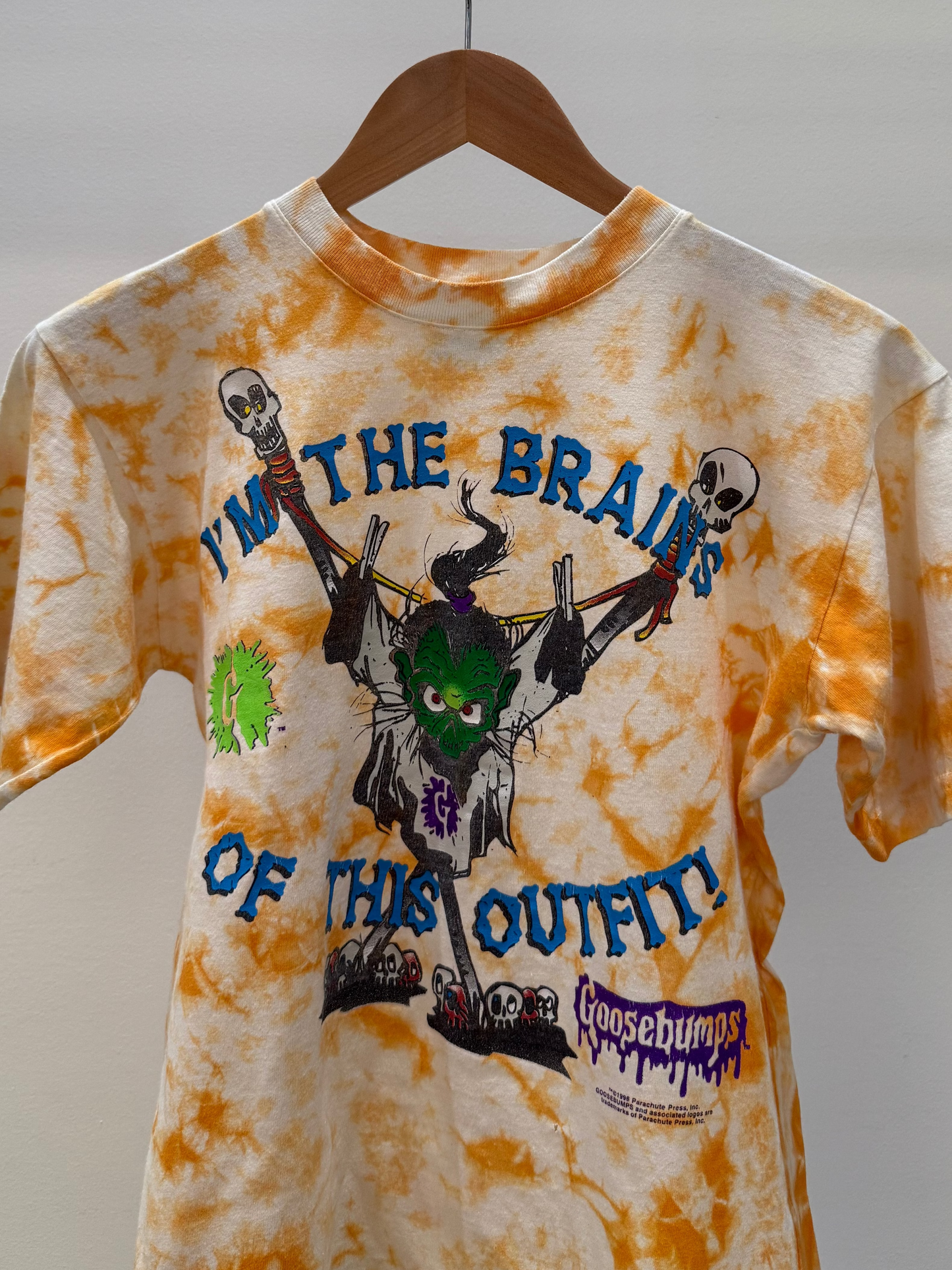1996 Goosebumps Tie Dye T-Shirt (XS / Youth XL)