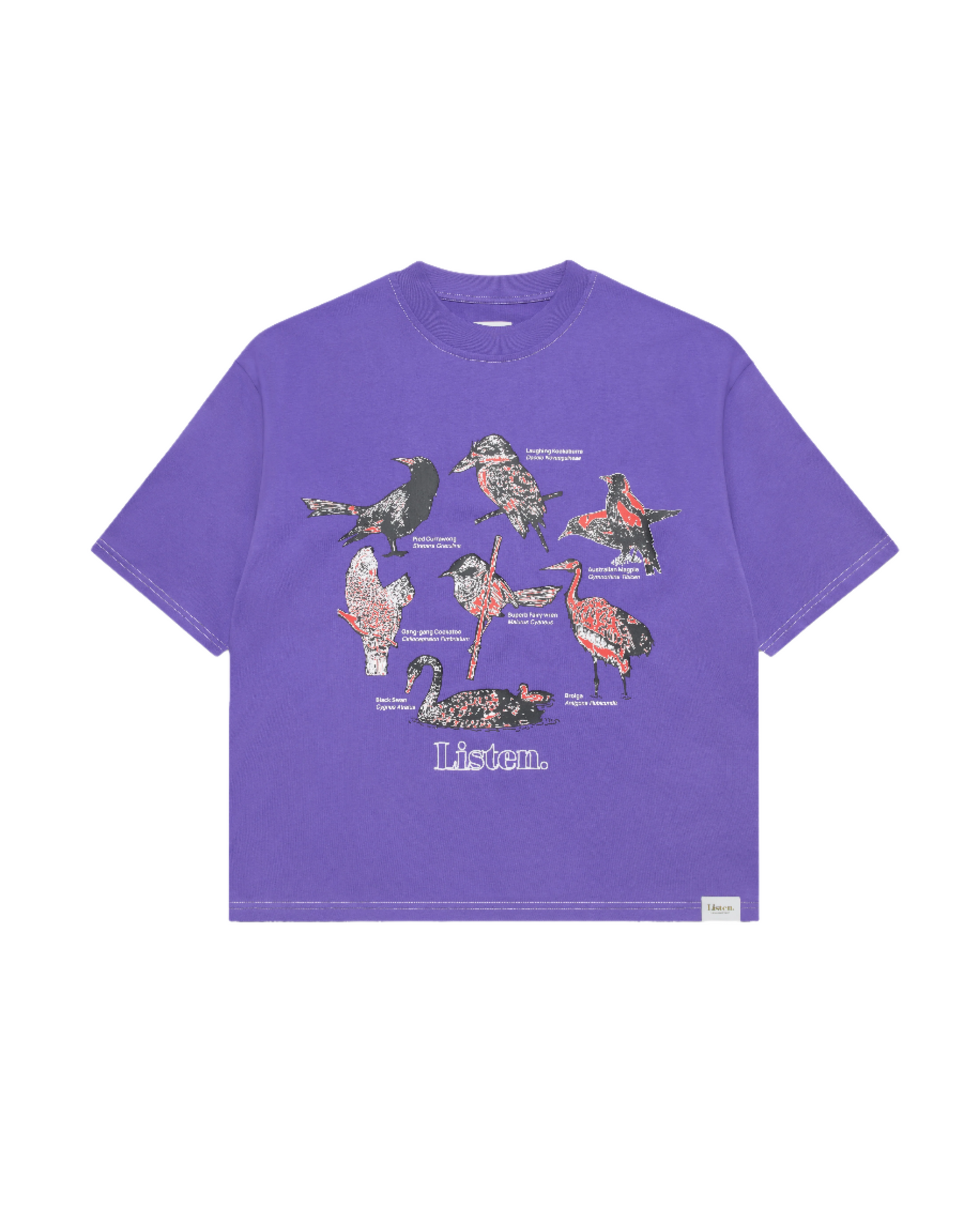 Listen Sounds Of Australia Tee Purple