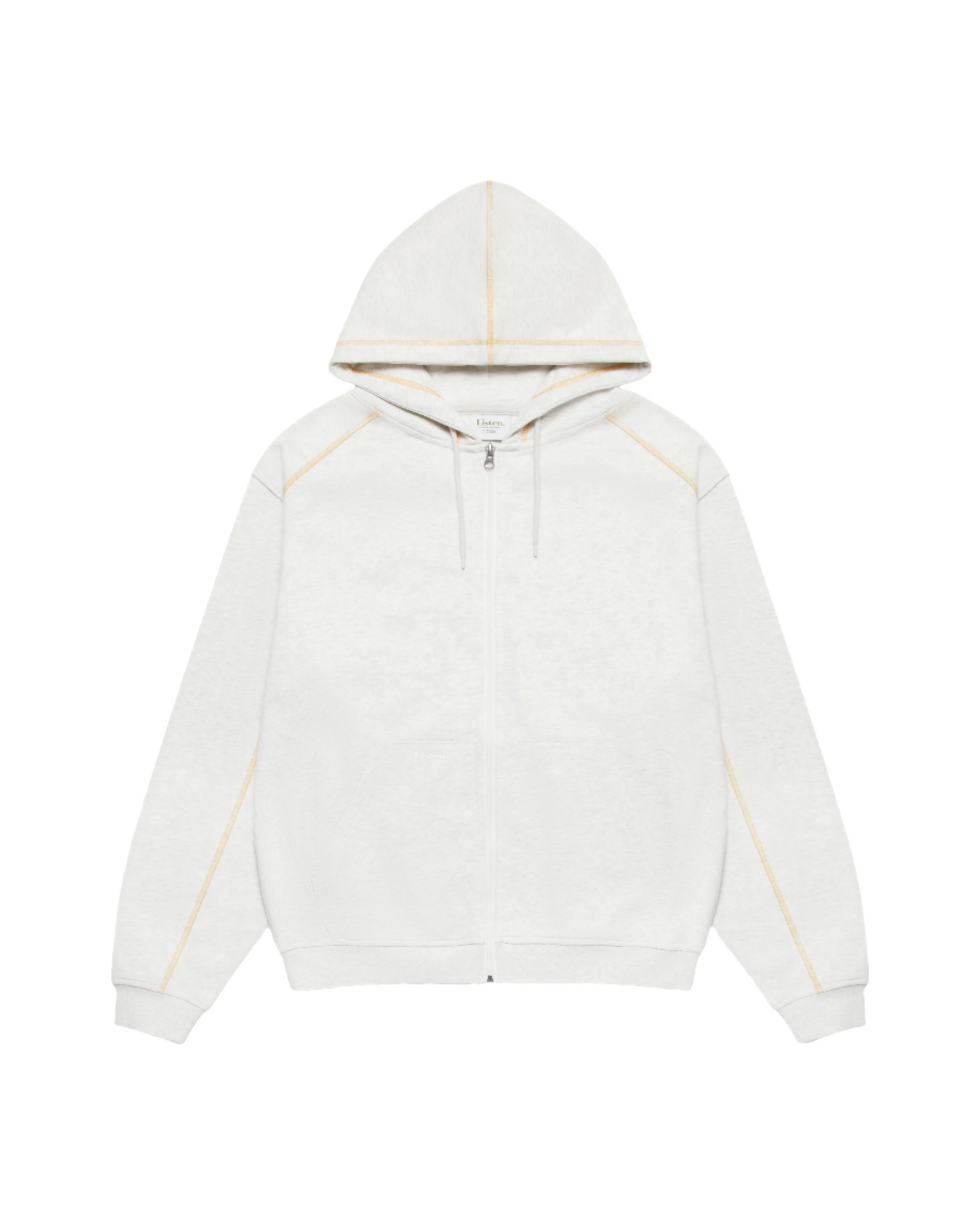 Listen Daylight Zip Up Hood Grey