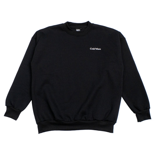 Cold Wave Embroidered Logo Sweatshirt Black