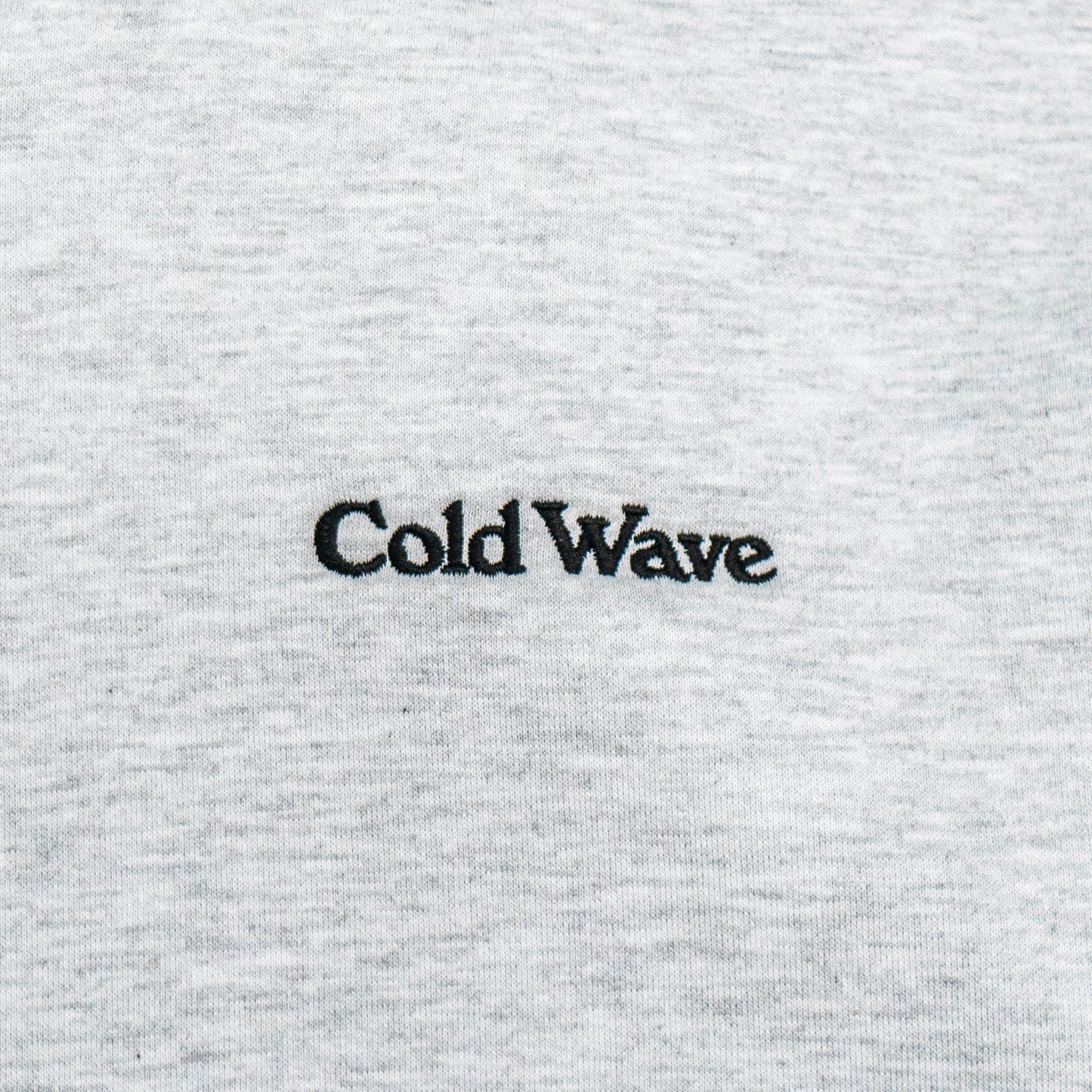 Cold Wave Embroidered Logo Hoodie Ash Grey