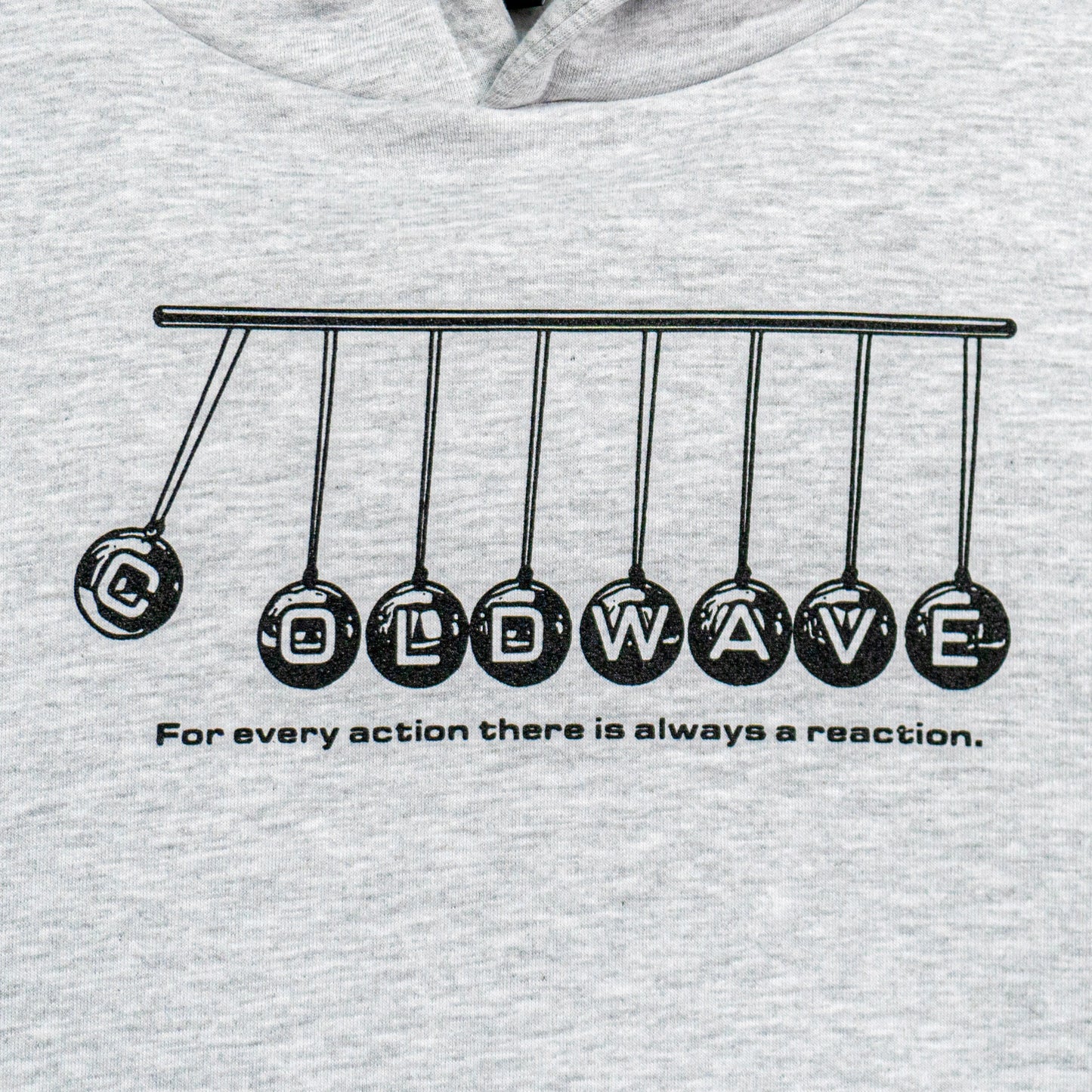 Cold Wave Newton's Cradle Hoodie Grey