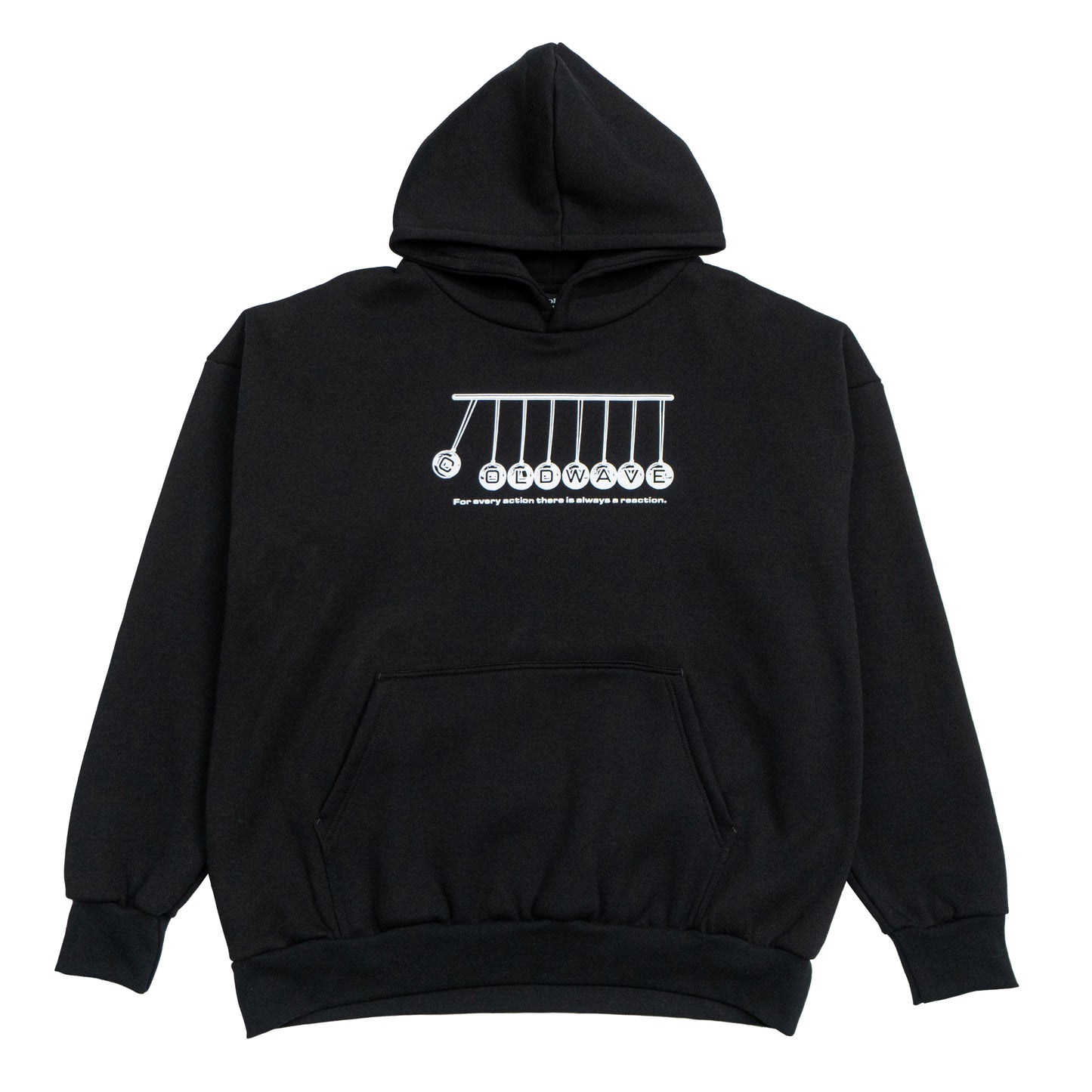 Cold Wave Newton's Cradle Hoodie Black