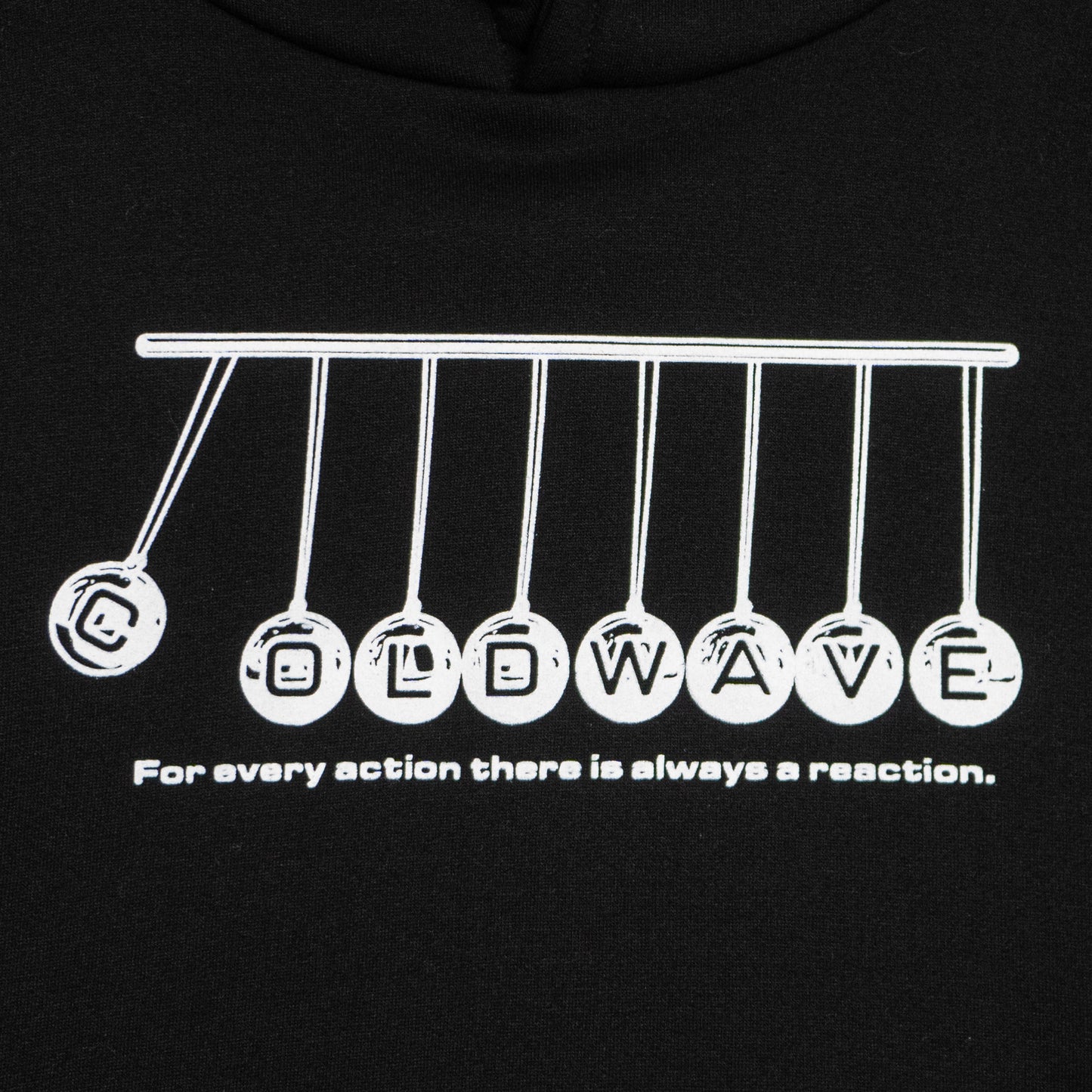 Cold Wave Newton's Cradle Hoodie Black